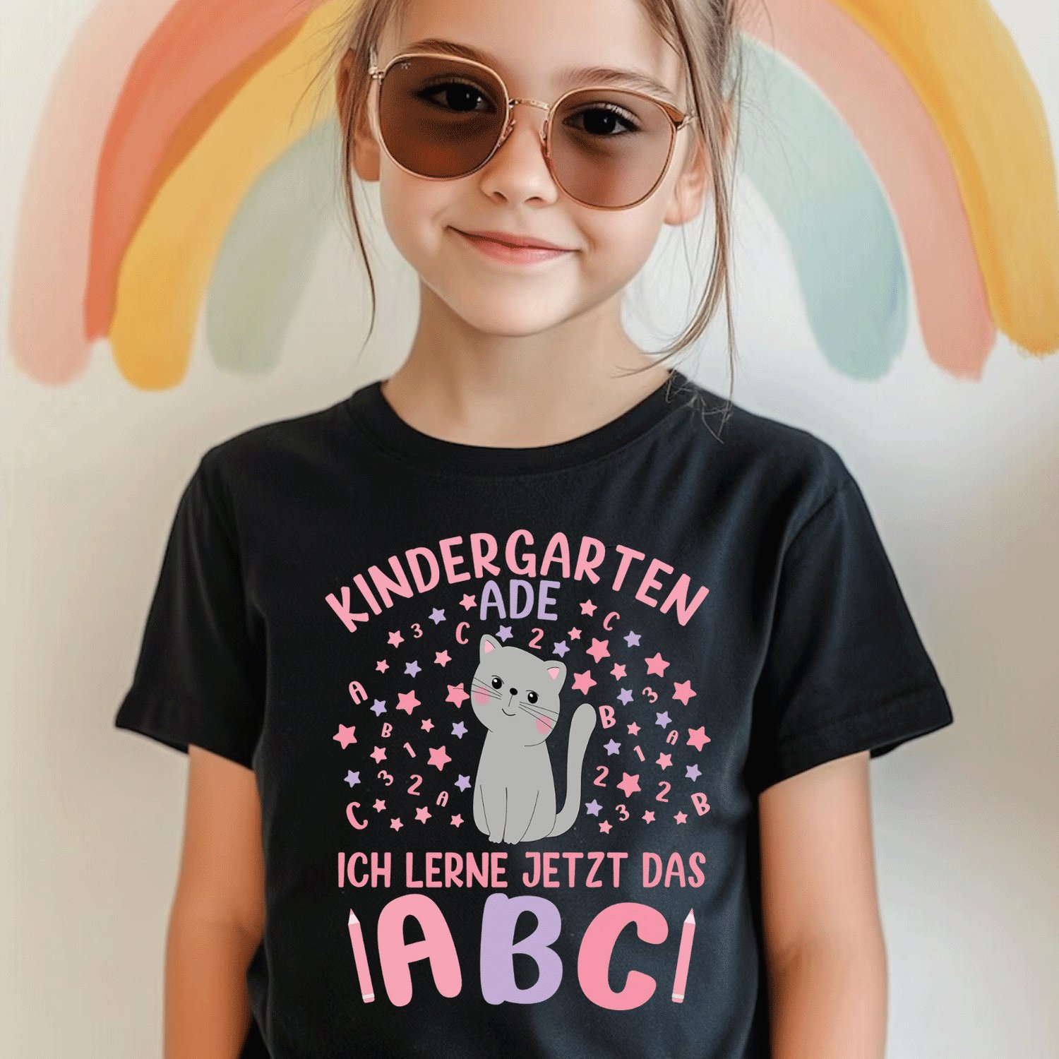Image of Kindergarten Kita Abgaenger 2026 Girl Comfortable Casual Crew Neck Tee For Boys And Girls T Shirt, 200g