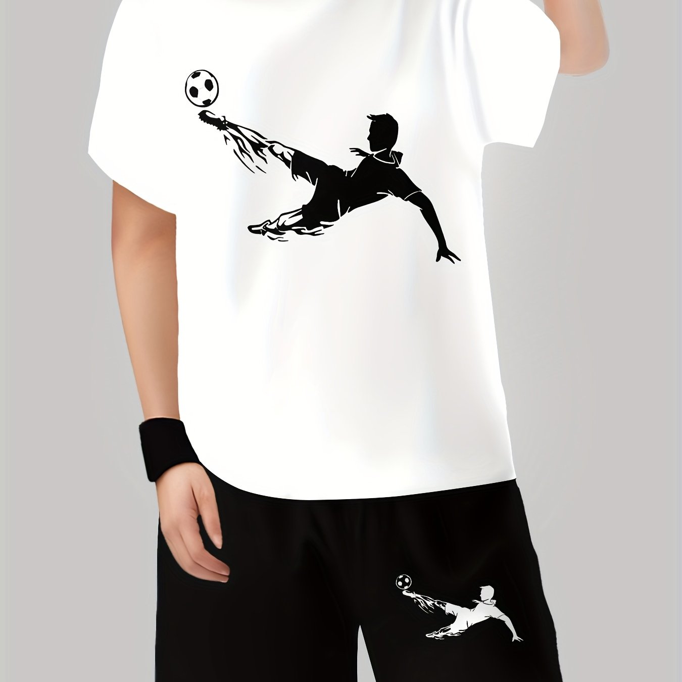 Boys' Outfit, Short Sleeve And Shorts Set, Youth Short Sleeve Set, 2pcs Set, For Outdoor
