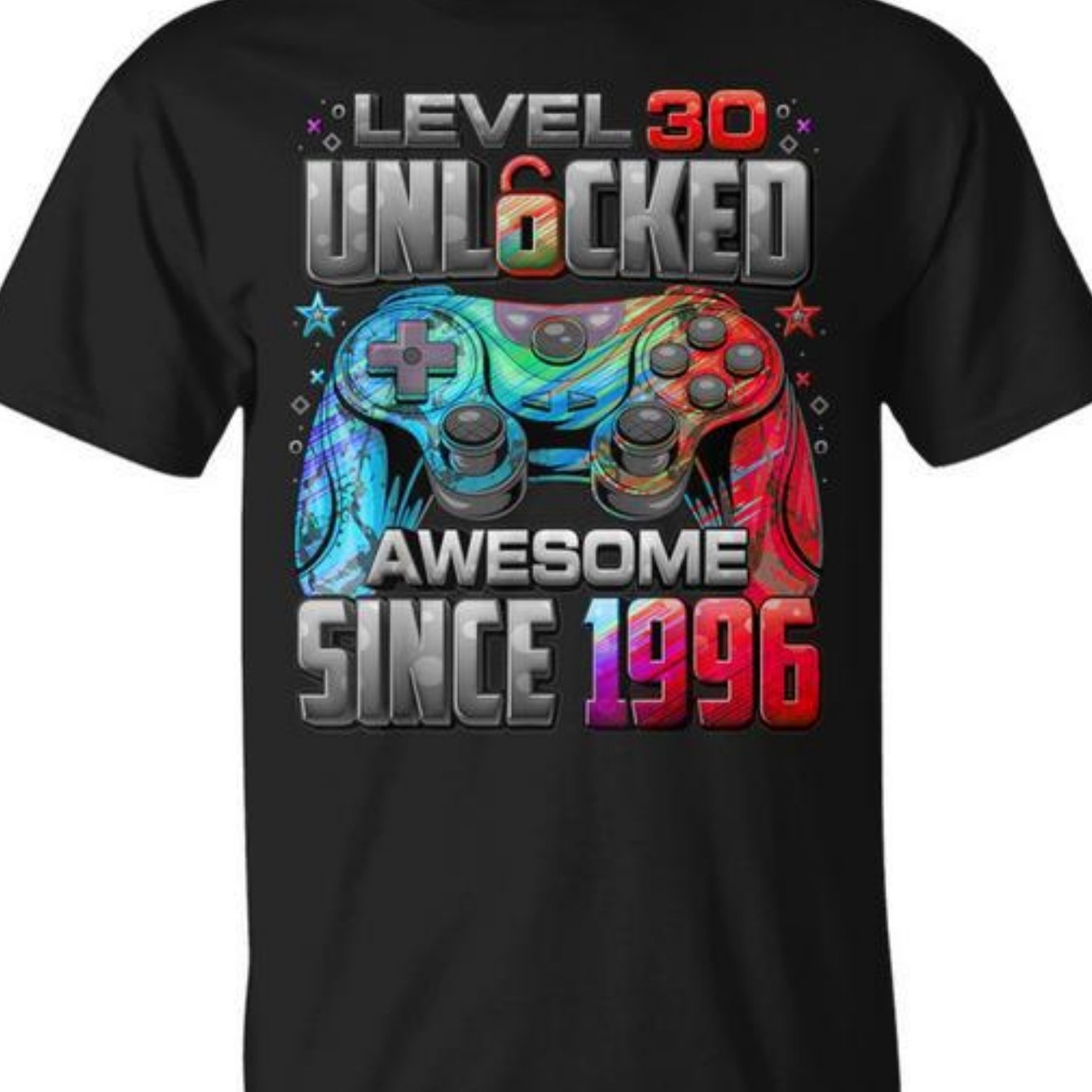 Image of Level 30 Unlocked Awesome 30th Birthday Gaming T-shirt