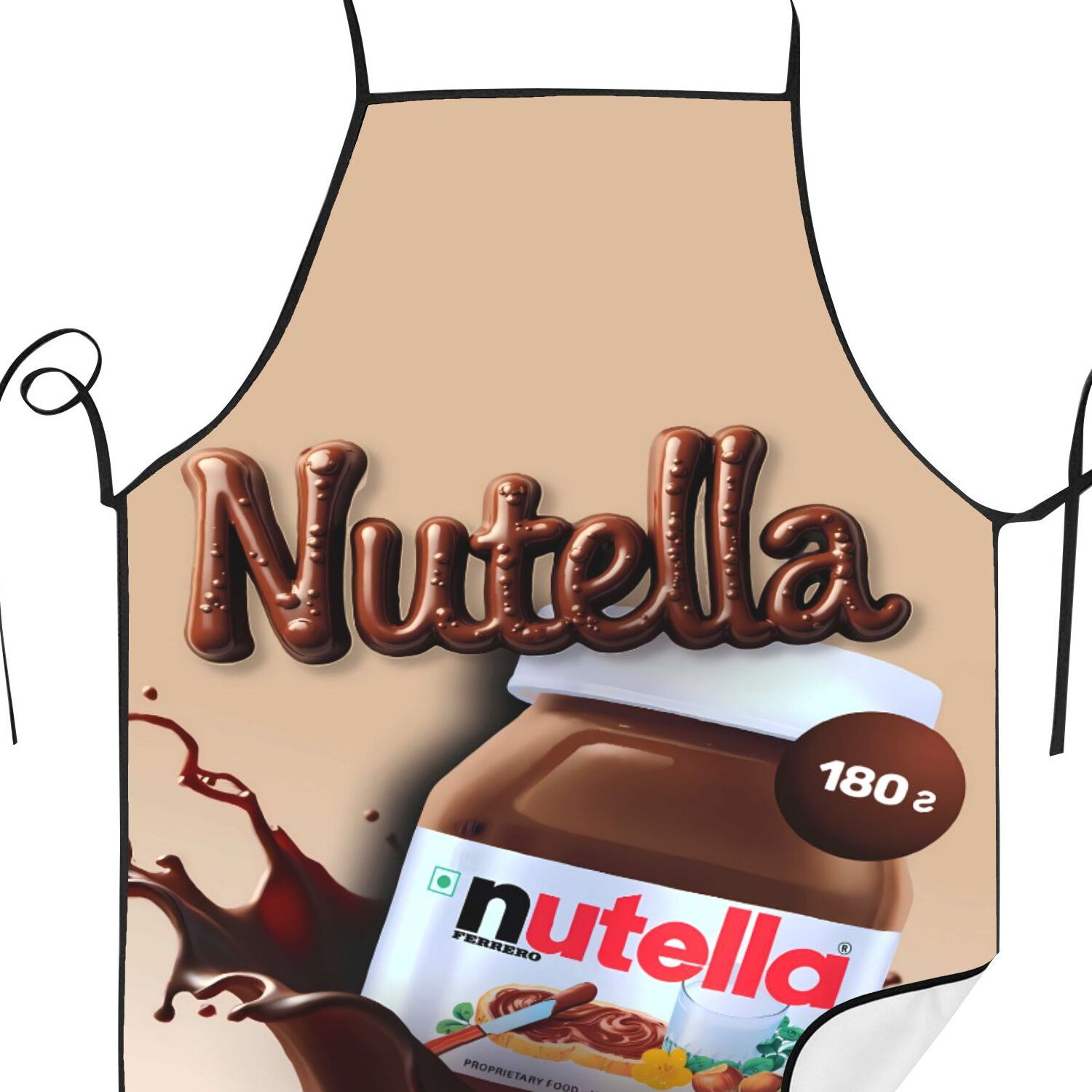 TEMU Grembiule da cucina regolabile unisex per uso con design a stampa 2D di salsa al cioccolato