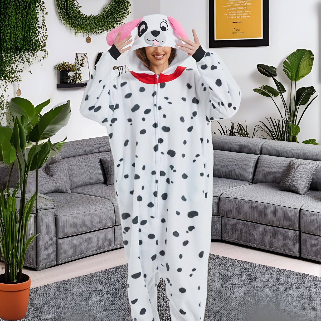 TEMU Pagliaccetto da con Cappuccio e per e Donne - Costume Animale con Maniche, Lavabile in Lavatrice per , Divertente Abbigliamento da per Feste di