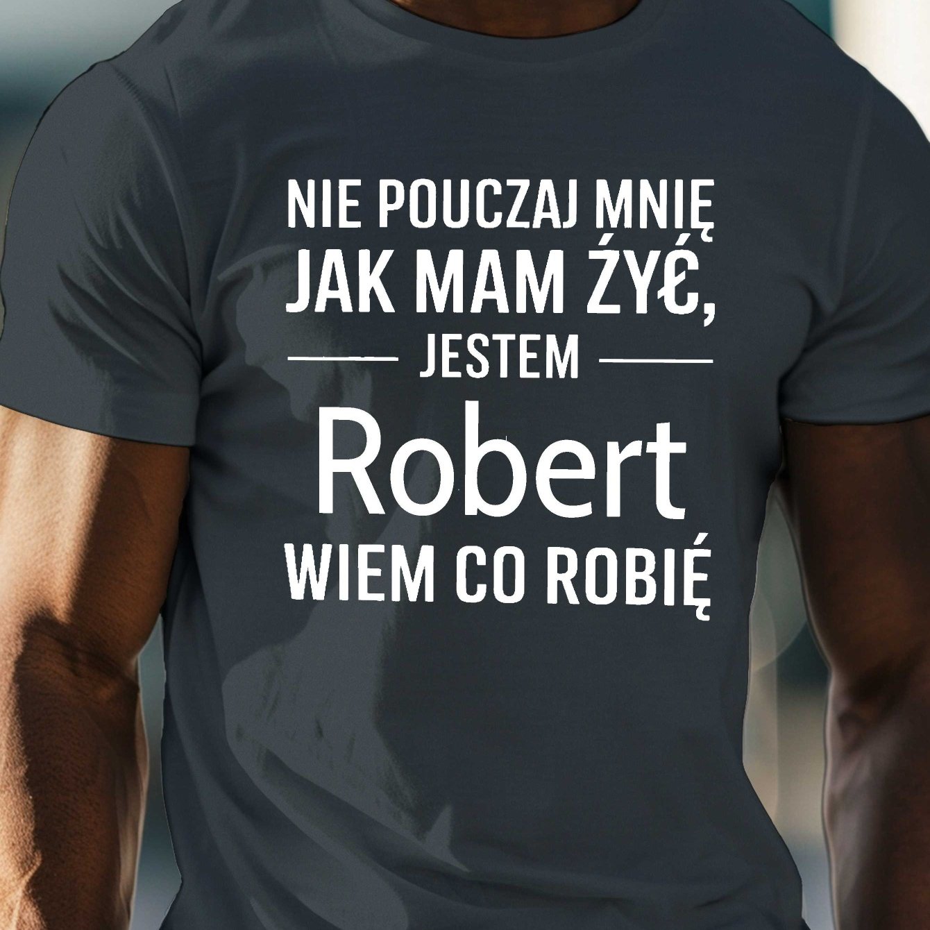 TEMU Robert Name Print, Men's Round Crew Neck Short Sleeve Tee, Casual T-shirtcasual Comfy Lightweight Top For Summer