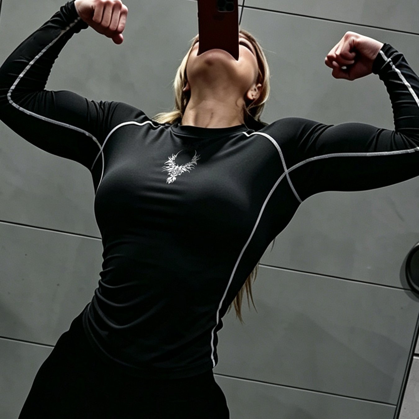 TEMU Color-blocking Long Sleeve Women's Quick- Fit Skin-friendly Athletic Top For Running Yoga Training T-shirt
