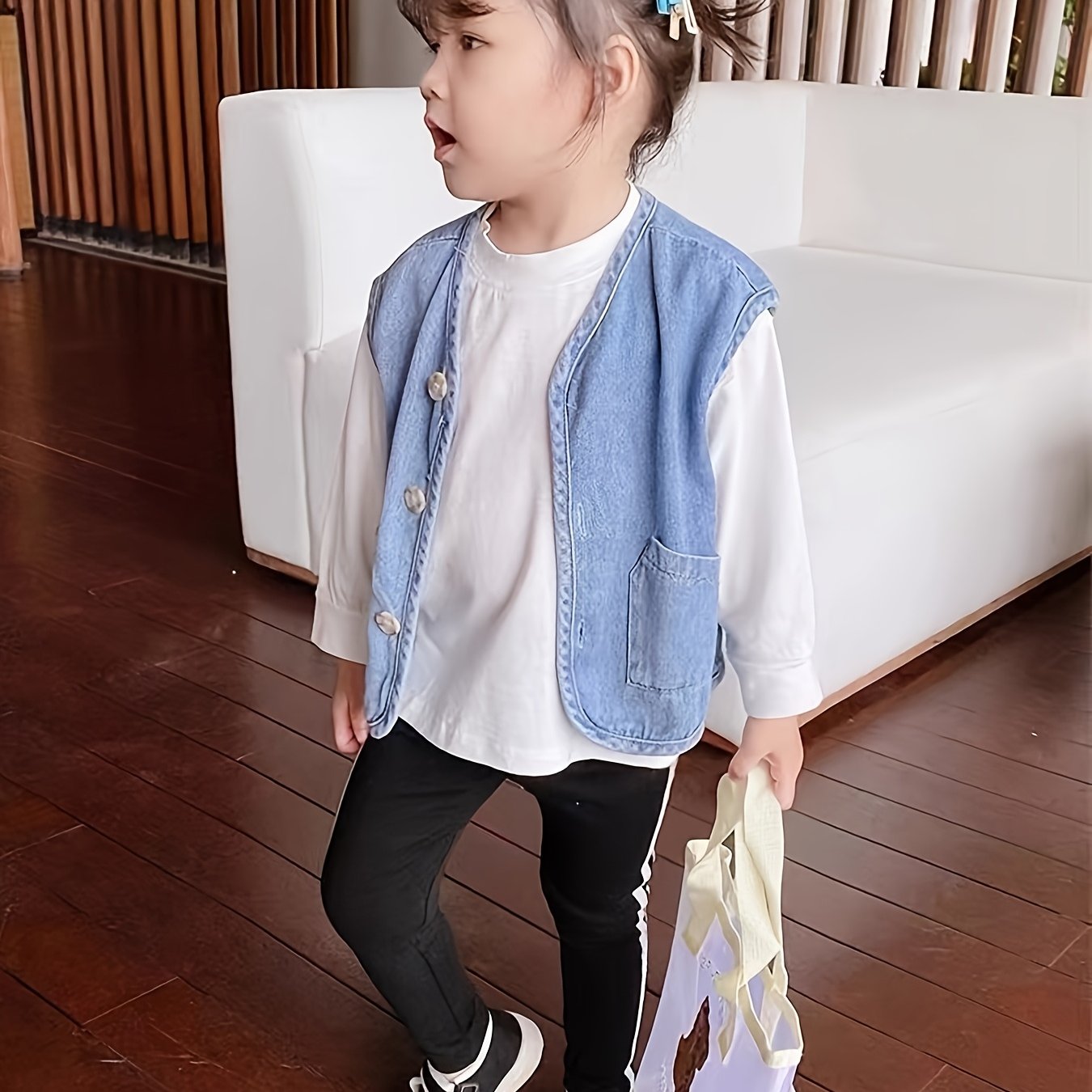 Denim Vest New Style Boys And Girls Vest Baby Versatile Waistcoat Fashionable Autumn Clothes