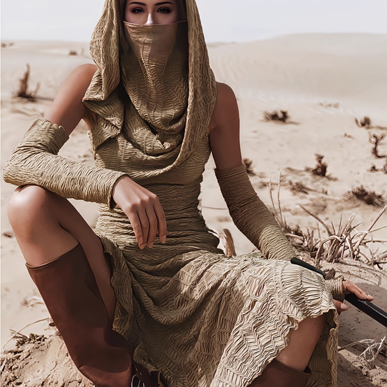 Image of Women's Dress Bohemian Style Dress Exotic Desert Outfit Dress (mask Not Included)