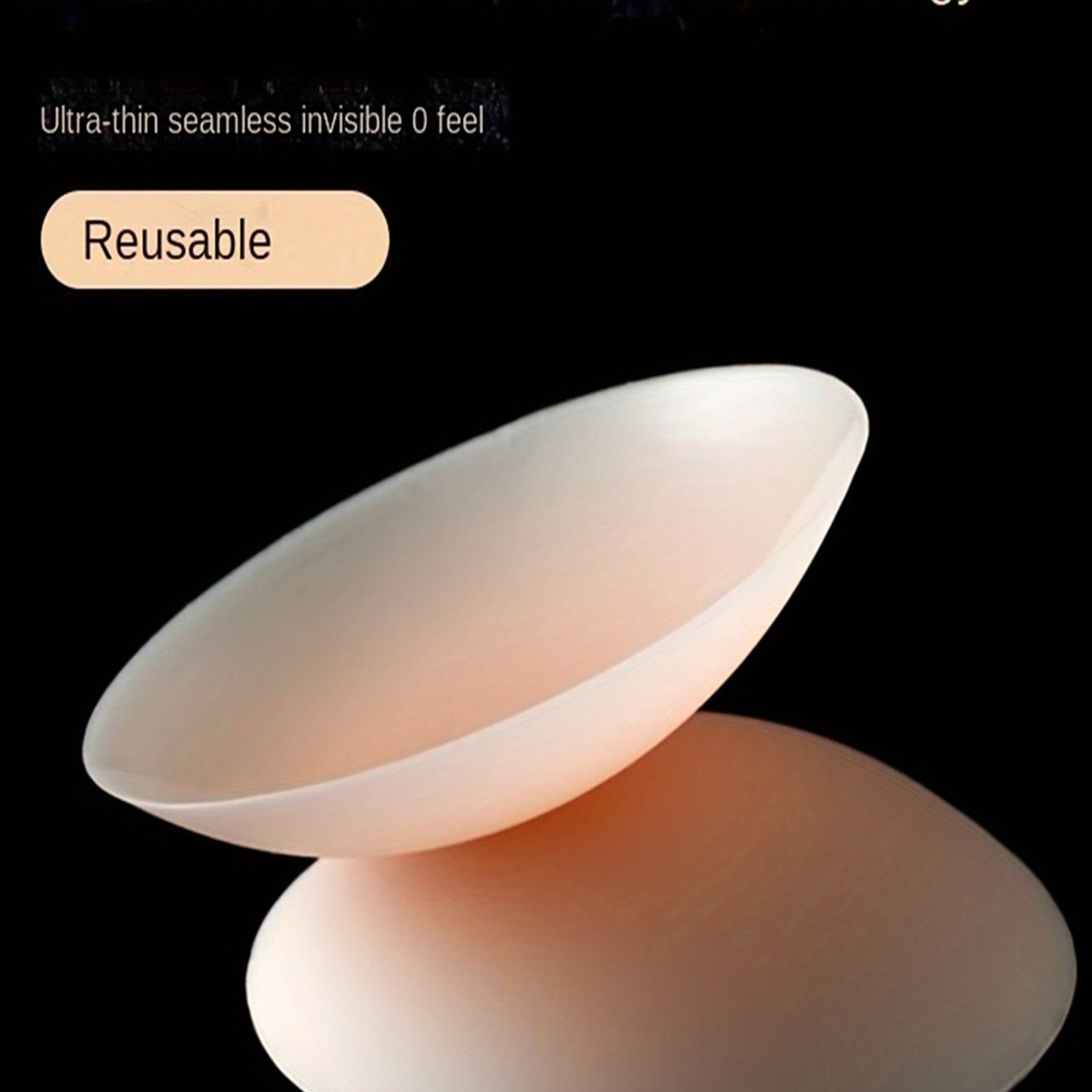 4pcs Of Self-adhesive Silicone Breast Patch, Breast Patch, Invisible Patch, Anti-protrusion Point, Thin Type For Summer Women's Sling