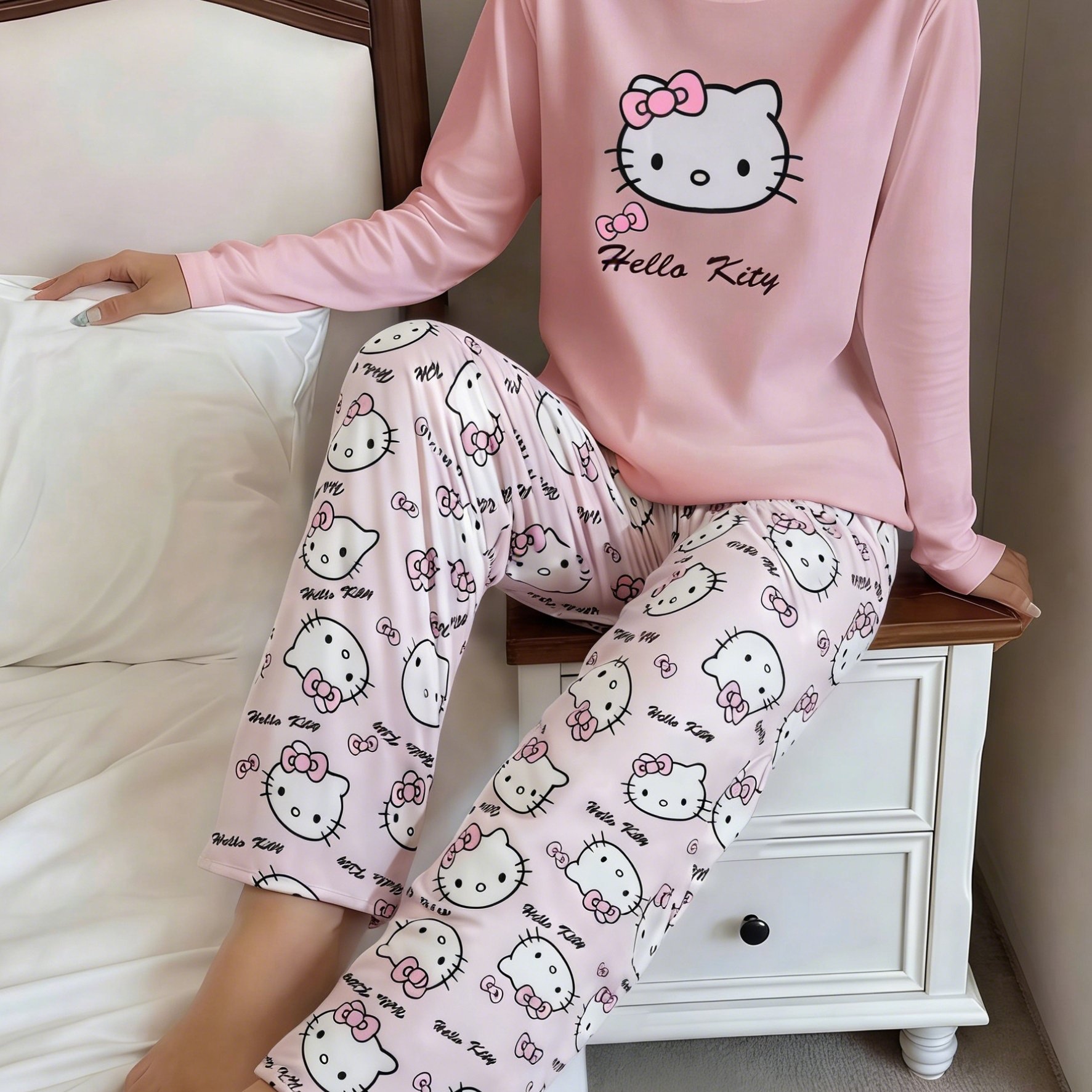E-shop Frühlings- Herbst-Schnuller Pyjama Set, Mädchenhaftes Homewear Outfit - Sanrio