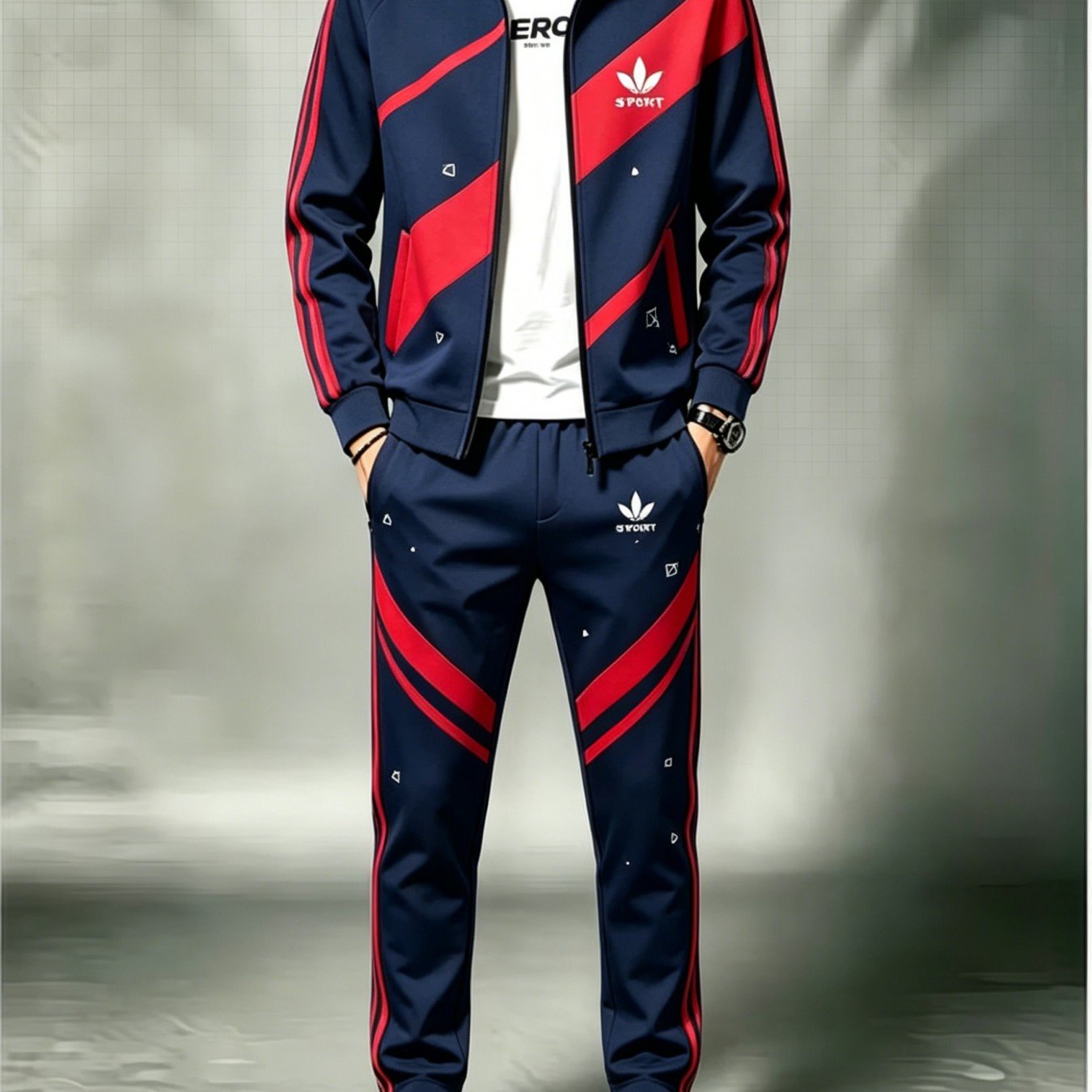 2026 European And American Men's Casual Sports Suits, Men's Sports Jackets, Men's Casual Sports Trousers Digital Printing, Home, Outdoor, Beach, Gym And , Men's Gifts, Father's Day Gifts