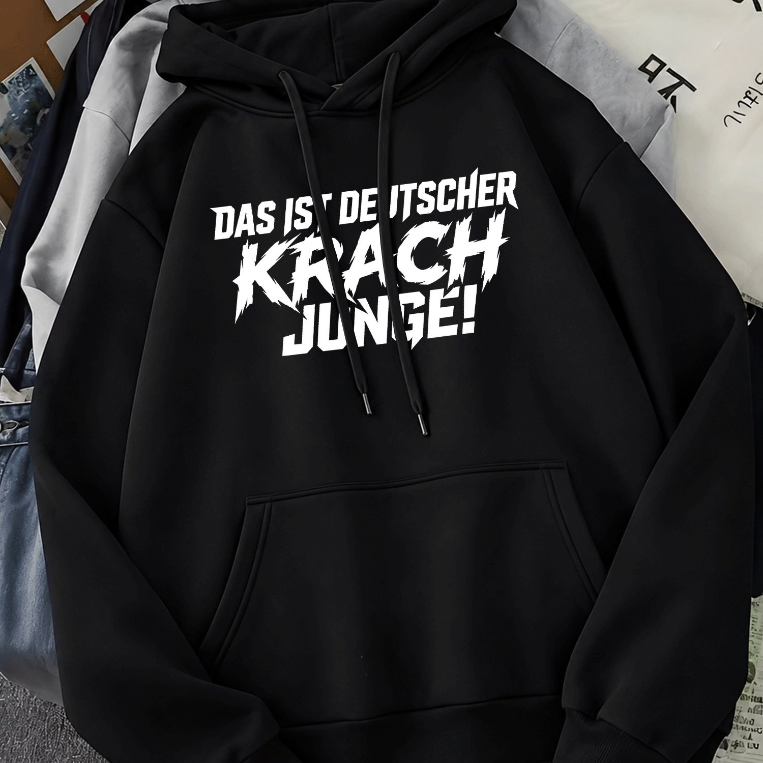 Image of Krach Boy Hardcore Techno Men Women Sweatshirt With Kangaroo Pocket Unisex Hoodie
