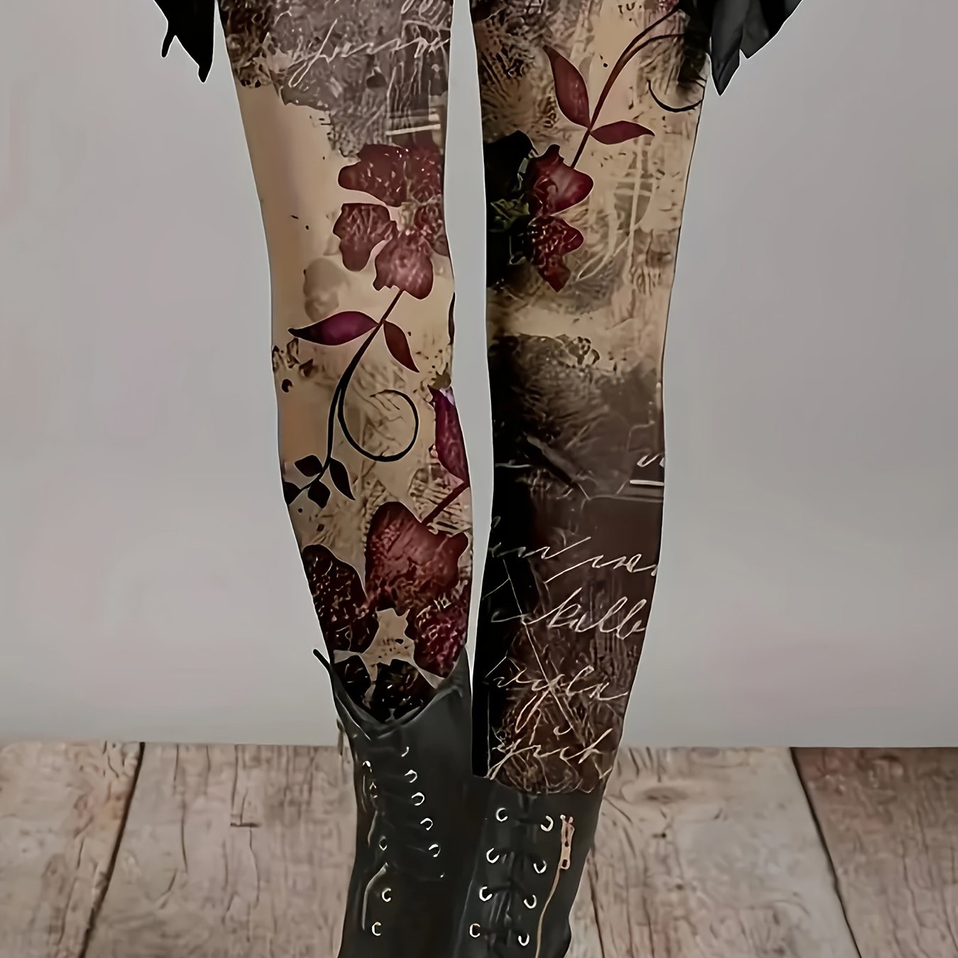 Tingyu Directional Development Women's Fashion Trendy Stretch High-waist Printed Leggings