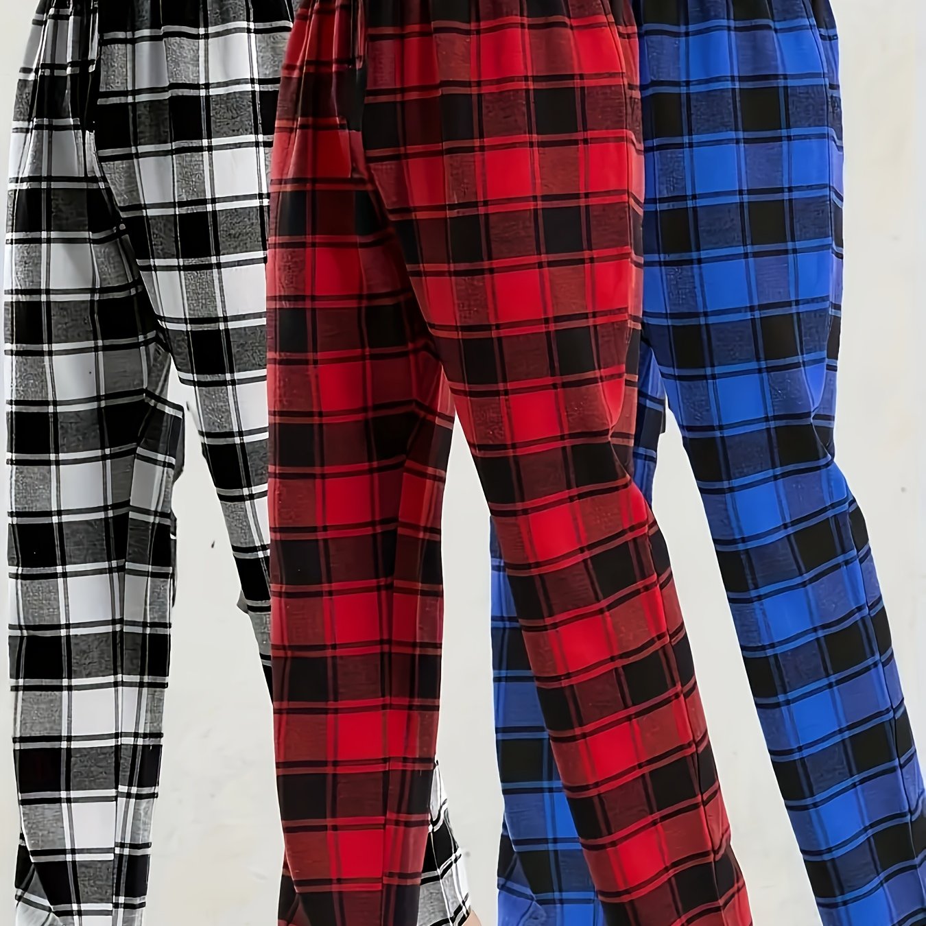 TEMU 3-piece Men's Casual Long Pants Pajamas For Spring And Summer, Autumn And Winter Home Clothes Fashion Trend Pants Pajamas - Suitable To Wear