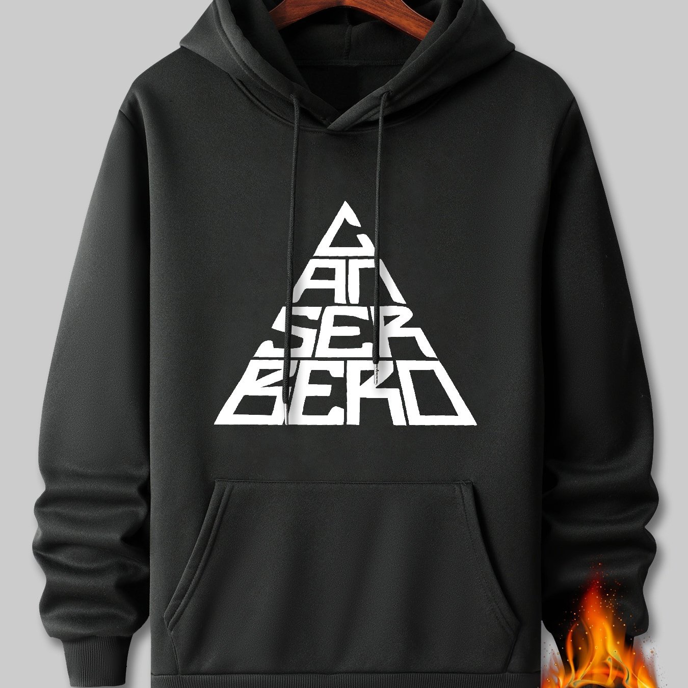 TEMU Sudadera con capucha y estampado de artesanal de moda, sudadera con capucha tipo para hombre, sudadera con capucha de larga con estampado