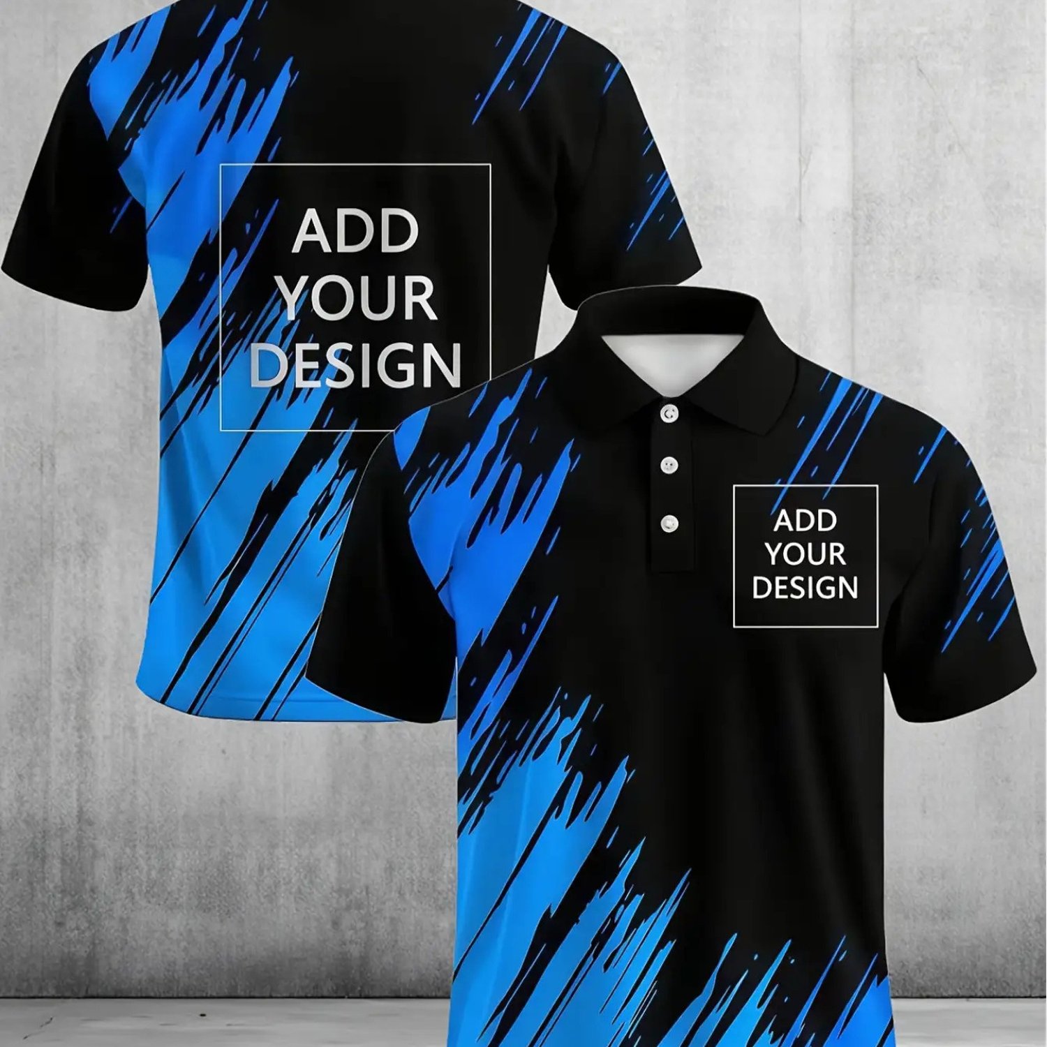 TEMU Men's Shirts - Custom Logos/text/patterns, Heat Transfer Technology, Summer Casual Fashion, Short-sleeve With Collar, Suitable For Outdoor