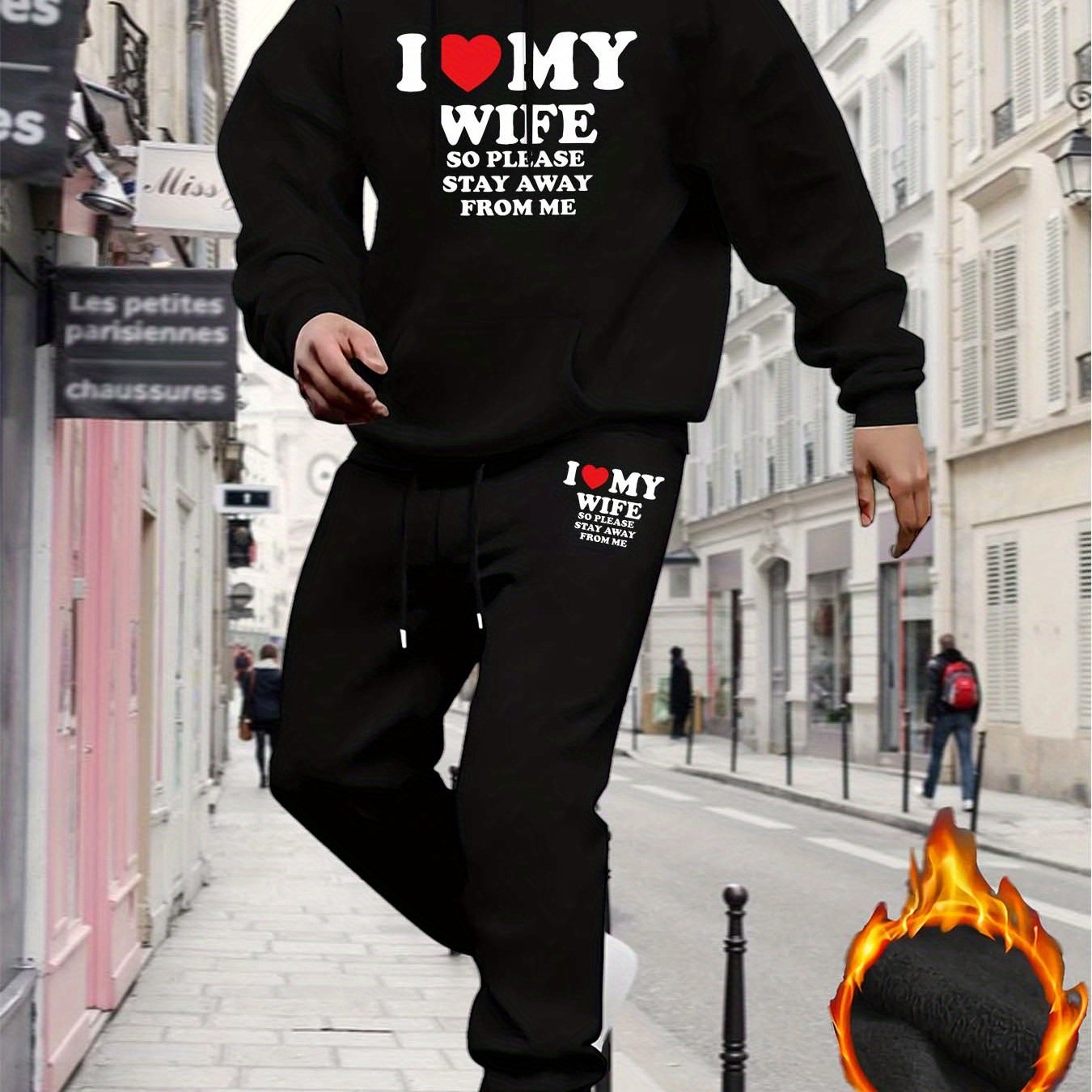 TEMU Minimalist And Stylish Premium " To Death" Print 's Long-sleeve Hooded Sweatshirt 2pcs Set, Casual Fashion Sweatshirt Outfit