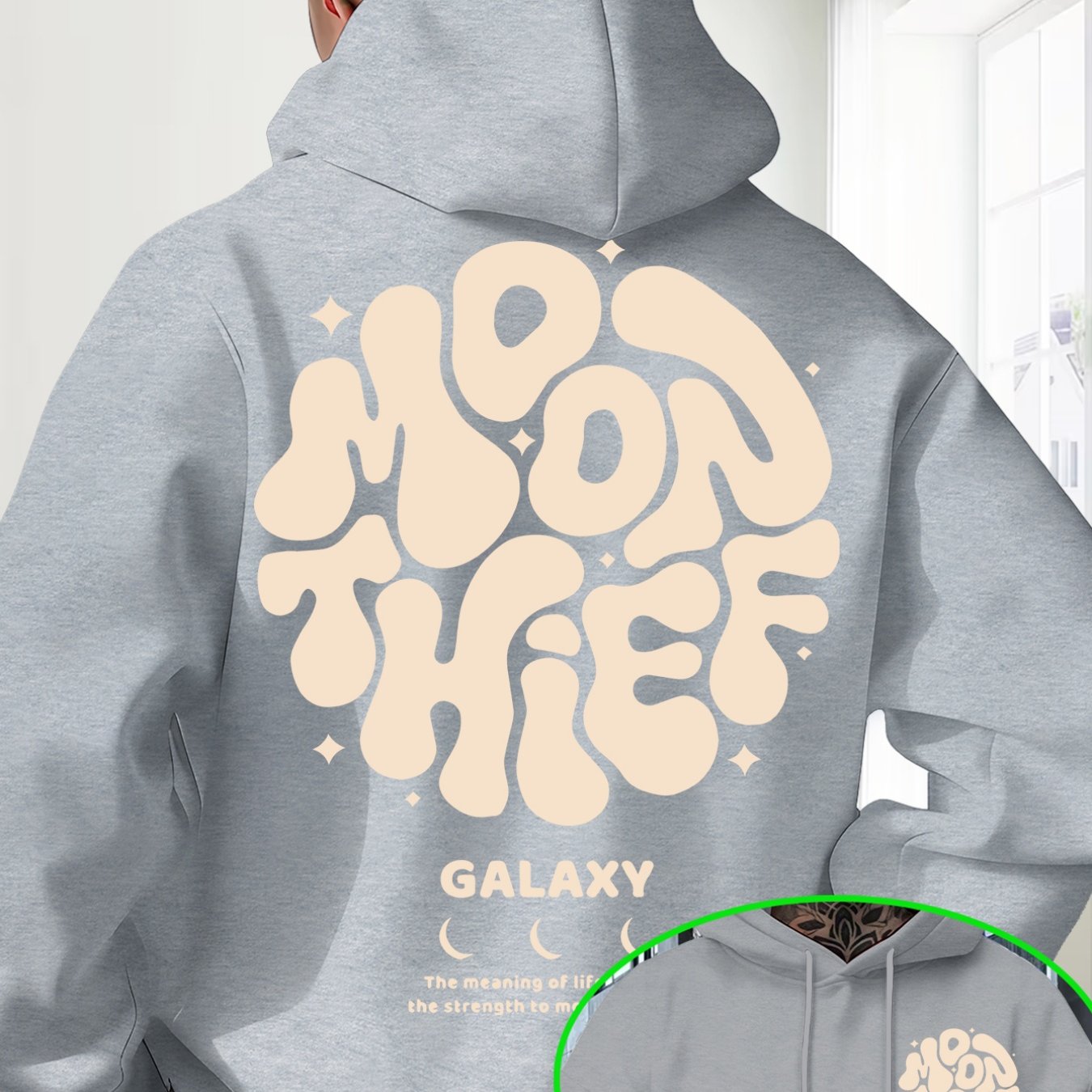 TEMU Men's Fashion Trendy Printed Hooded Sweatshirt