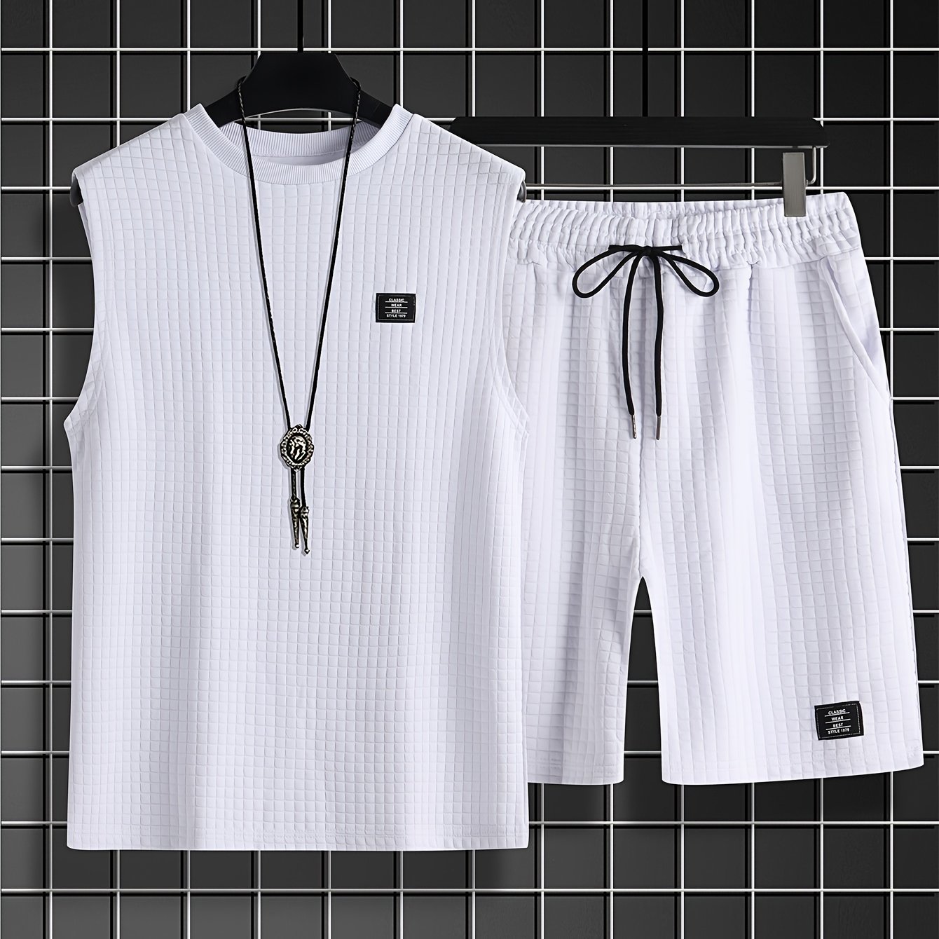 TEMU 2pcs Summer Men's Fashion Casual Set: Sleeveless Vest + Shorts Two-piece