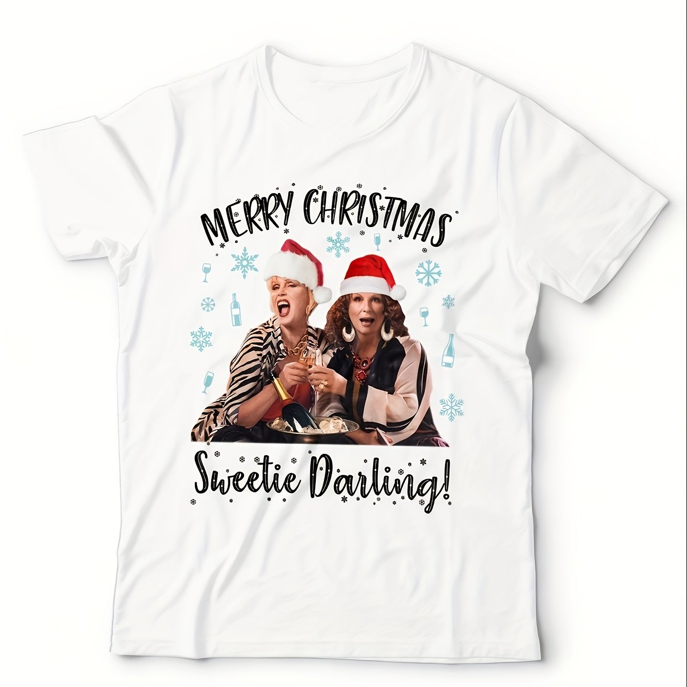 TEMU Men's Absolutely Fabulous - Funny & Band Poster Graphic Tee, Loose Fit Cotton Shirt Suitable For Casual Wear, Christmas Gift For Fans, Everyday