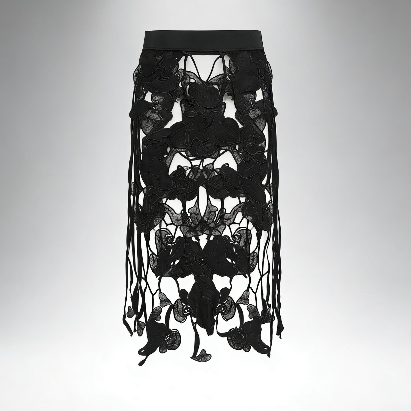 Versatile Heavy Lace Embroidered Skirt Outerwear Skirt Waist Tie Tummy Cover Waist Accessory