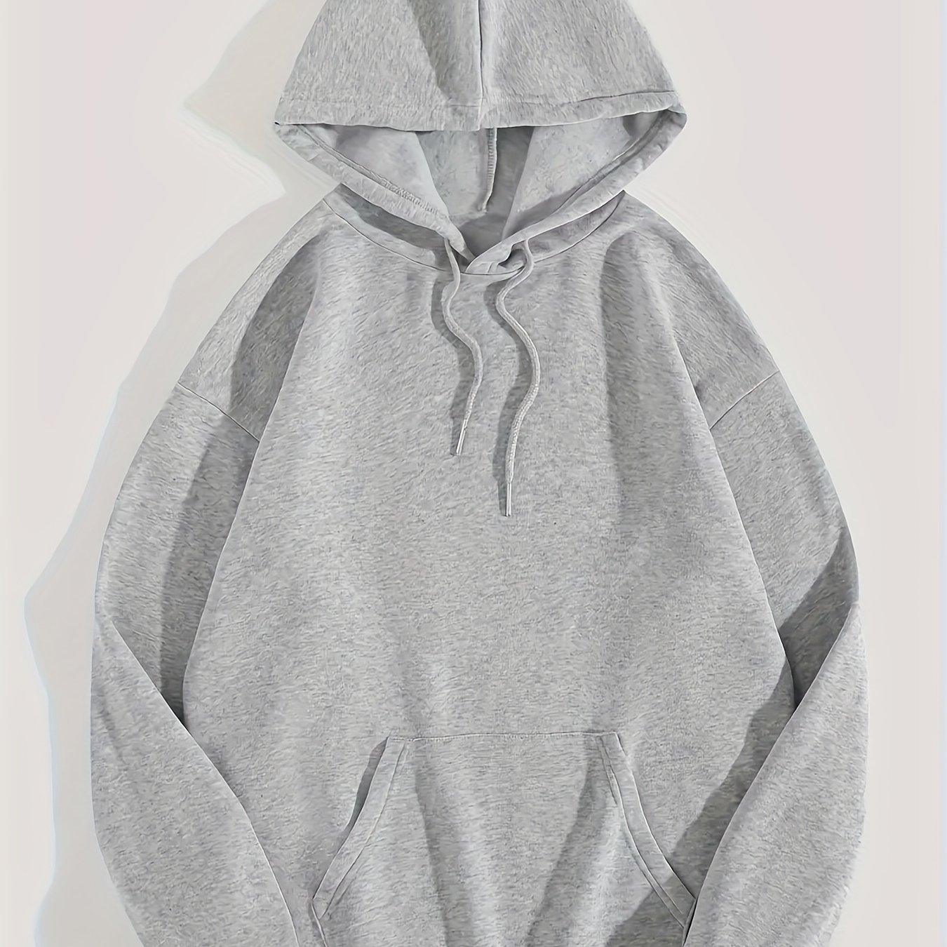 TEMU Solid Color Hoodie, Drawstring Casual Hooded Sweatshirt Autumn&spring, Women's Clothing