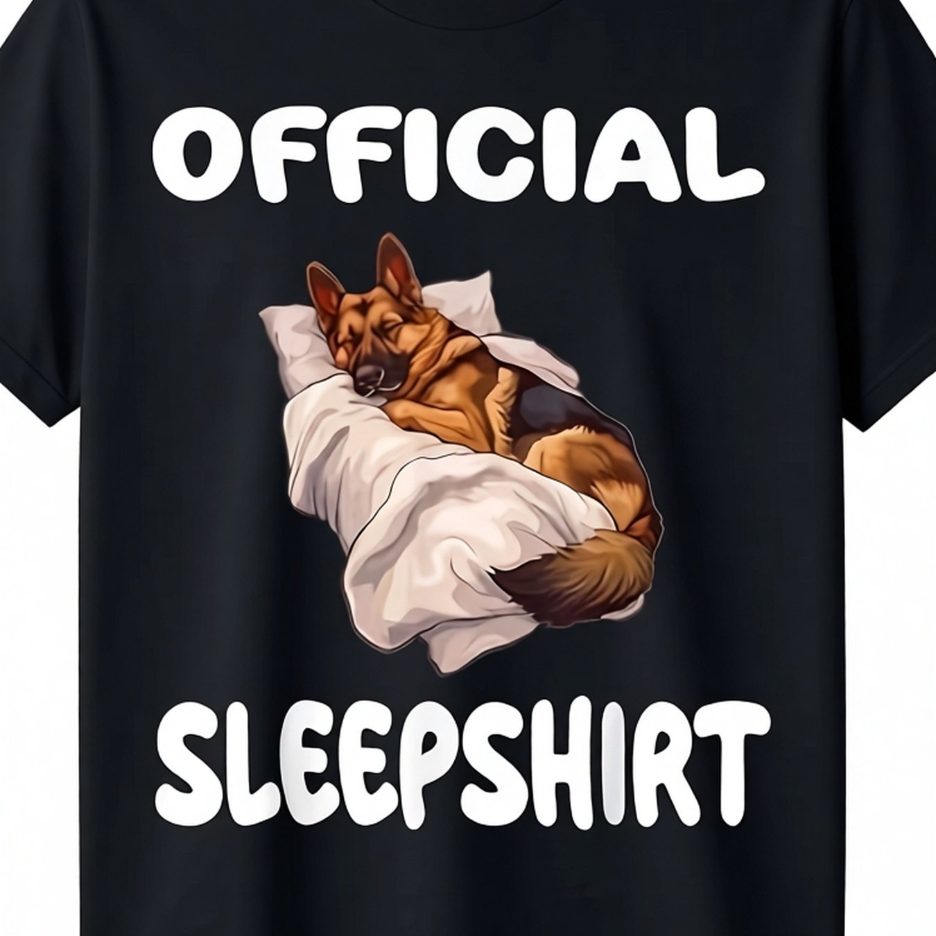 Image of Official German Shepherd Dog Pajama T-shirt For (s-3xl) | 100% Cotton Lightweight Breathable Sleepwear & Casual Summer Shirt With German Shepherd Graphic, Machine Washable Pajamas For S For