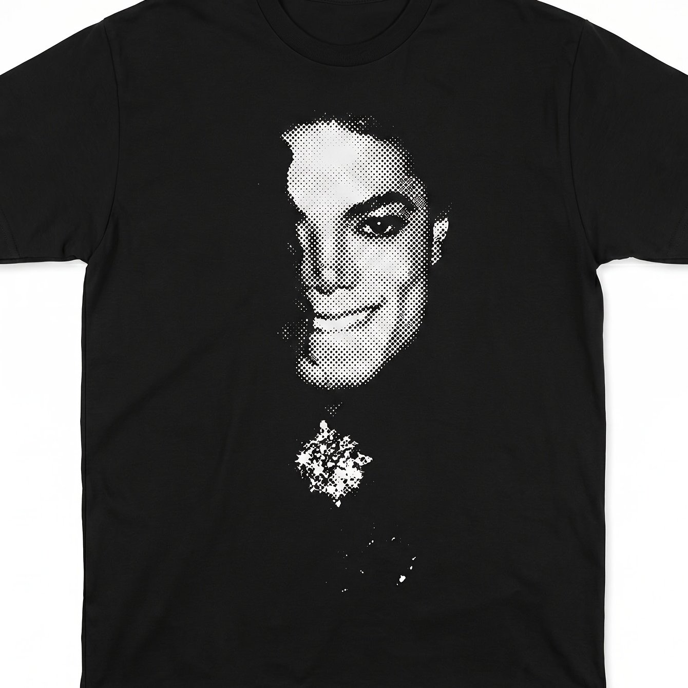 Men's Funny T-shirt Michael J Halftone Tee, Mj Face Graphic Shirt, Fan Gift Solid For Home|outdoor|work|gifting Unisex S-3xl