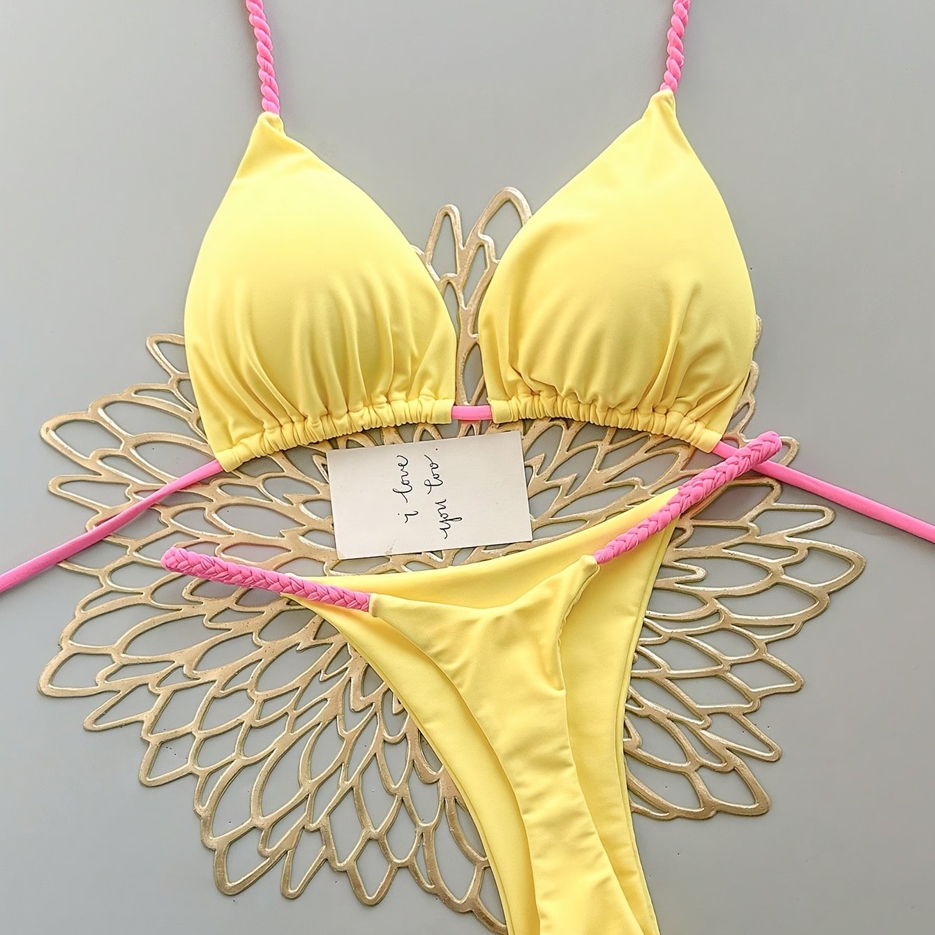 TEMU Nuovo Bikini Premium Sexy Senza Schienale da Donna, Costume da Bagno Trendy