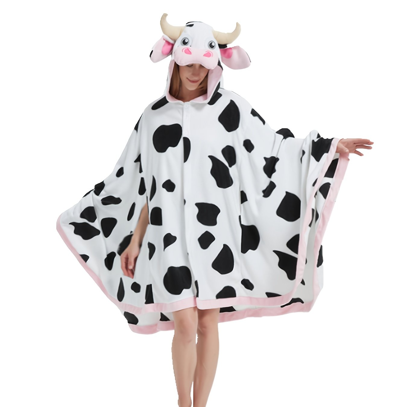Image of Women's -themed Onesie Pajamas For Fall And Winter, Perfect For Masquerade Parties, Featuring A Thick Cartoon Hood And Making A Great Character Costume Gift