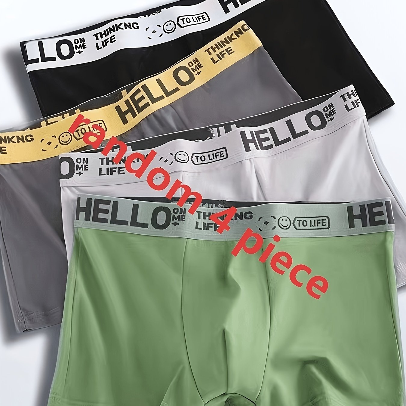 Sleek And Versatile Basic , 4-pc Random Styles, High-density Wear-resistant Polyester Fabric, Elasticity For , Resistant To Deformation With Long- Wear, Practical Value Product