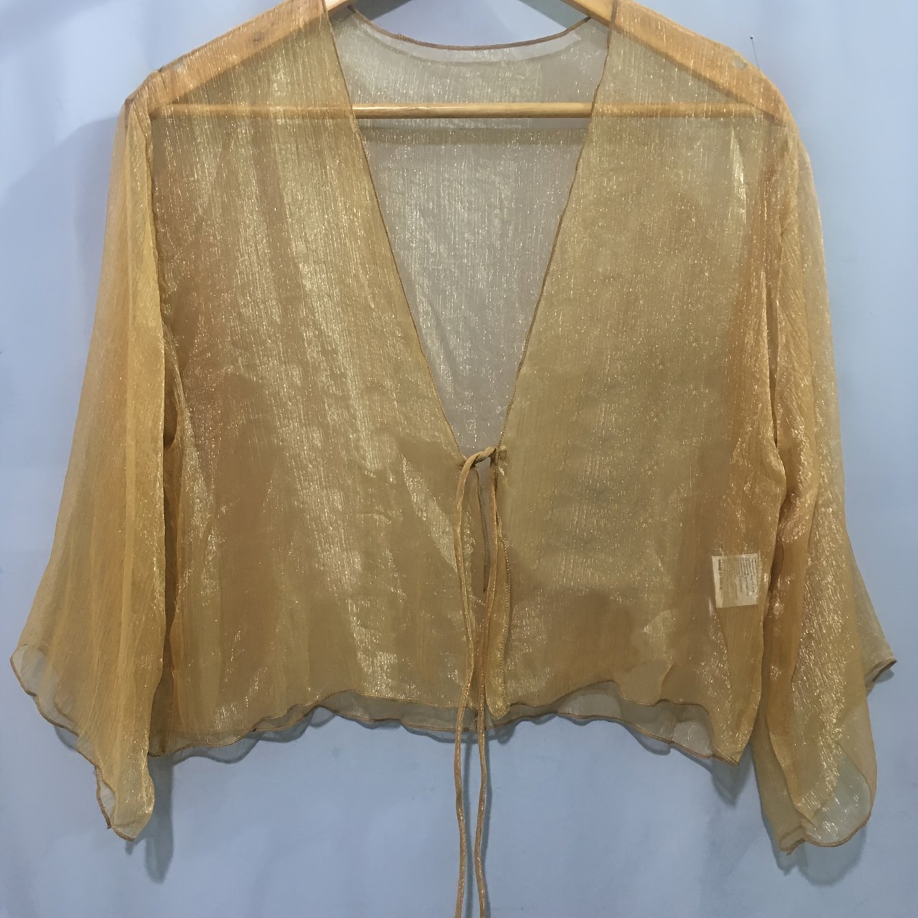 Women Cardigan Ladies Beach Sheer Chiffon Cover Up Kimono Tied Front Solid Color Basic