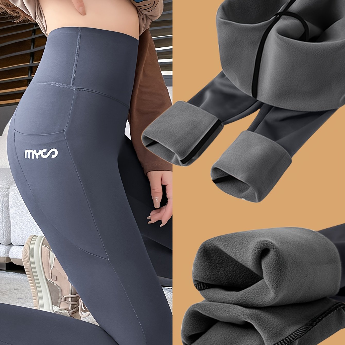 High Waist Sports Leggings Pocket Running Workout Fitness - Temu