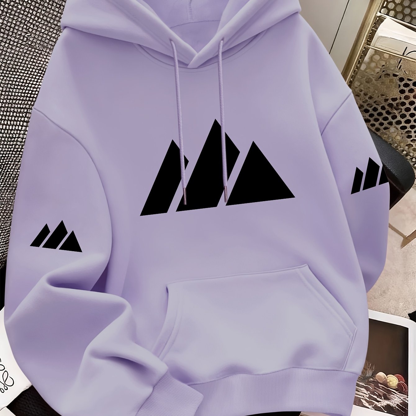 TEMU Women Mountain Ranges Graphic Hooded Sweatshirt, Casual Fashion Jacket, Sports Shirt Top, Casual, 2026 New Daily Versatile Autumn And Winter