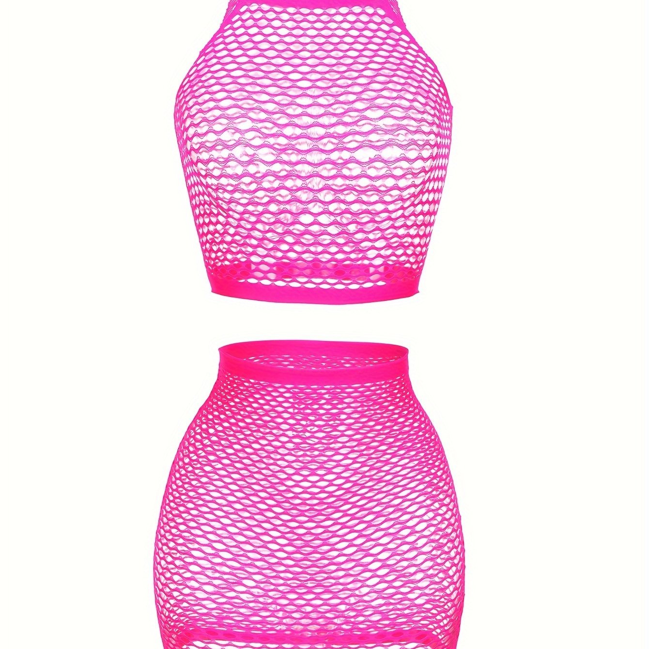 Image of 2pcs Sexy Women Fishnet Cover Up Hollow Out Without Bikini For Music Festival Vacation See Through Beachwear See Through Beachwear Summer Holiday