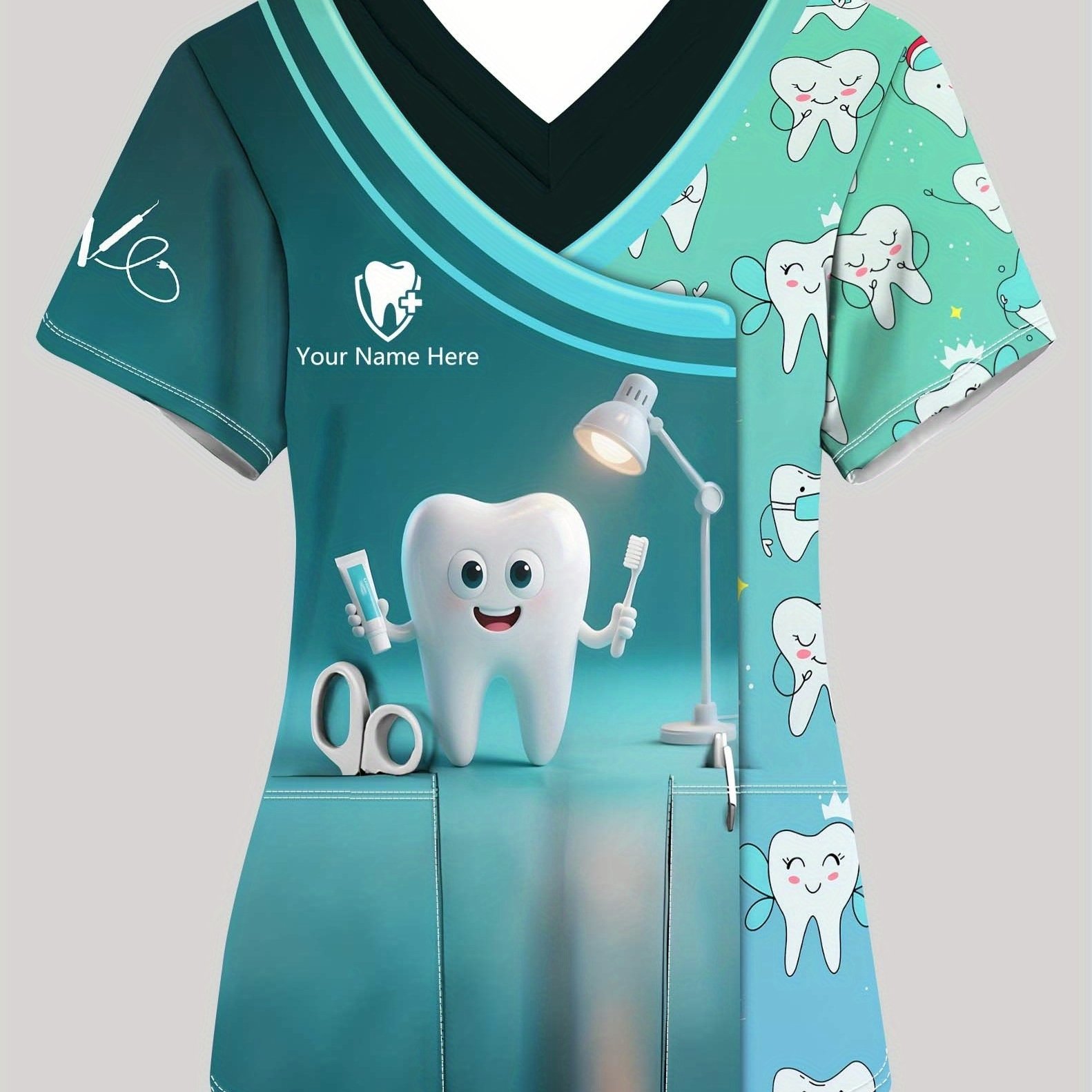 TEMU T-shirt da donna a maniche corte con personalizzato, T-shirt con stampa di , Maglia a maniche corte con scollo , Lavabile in lavatrice, T-shirt