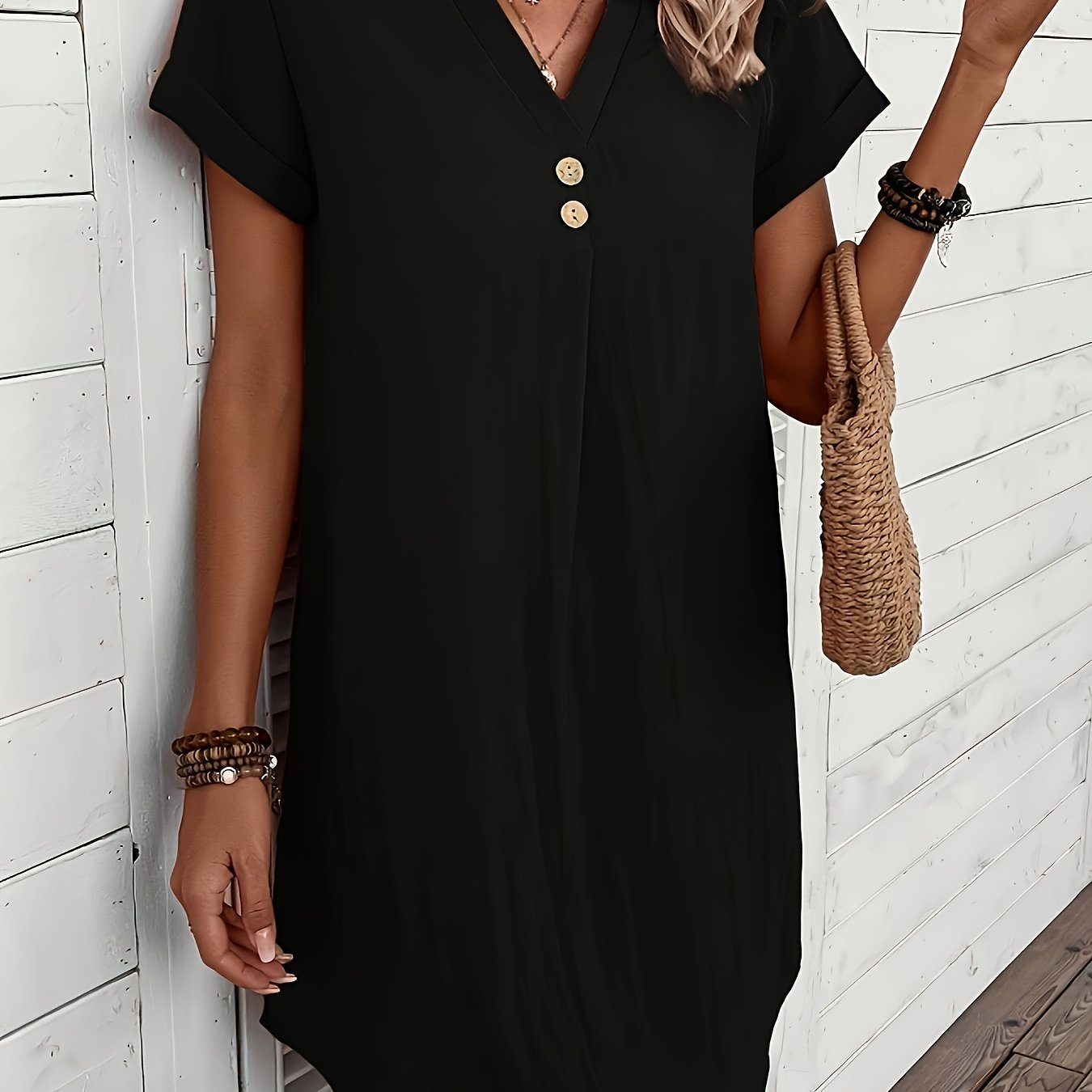 Elegant Short-sleeve Dress, Spring/summer Women's Clothing