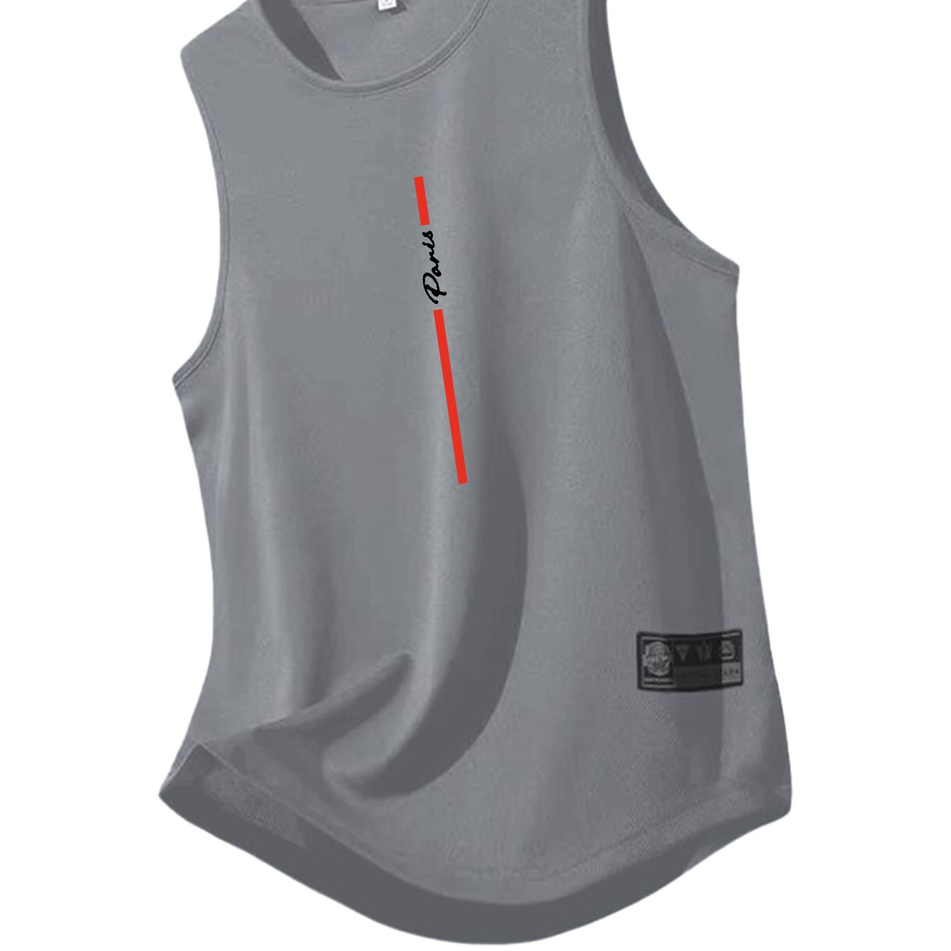 TEMU Men's Quick- Tank Top Made Of Lightweight, Breathable Polyester Fiber With A Stretch, Perfect For Running And Training, Moisture-wicking