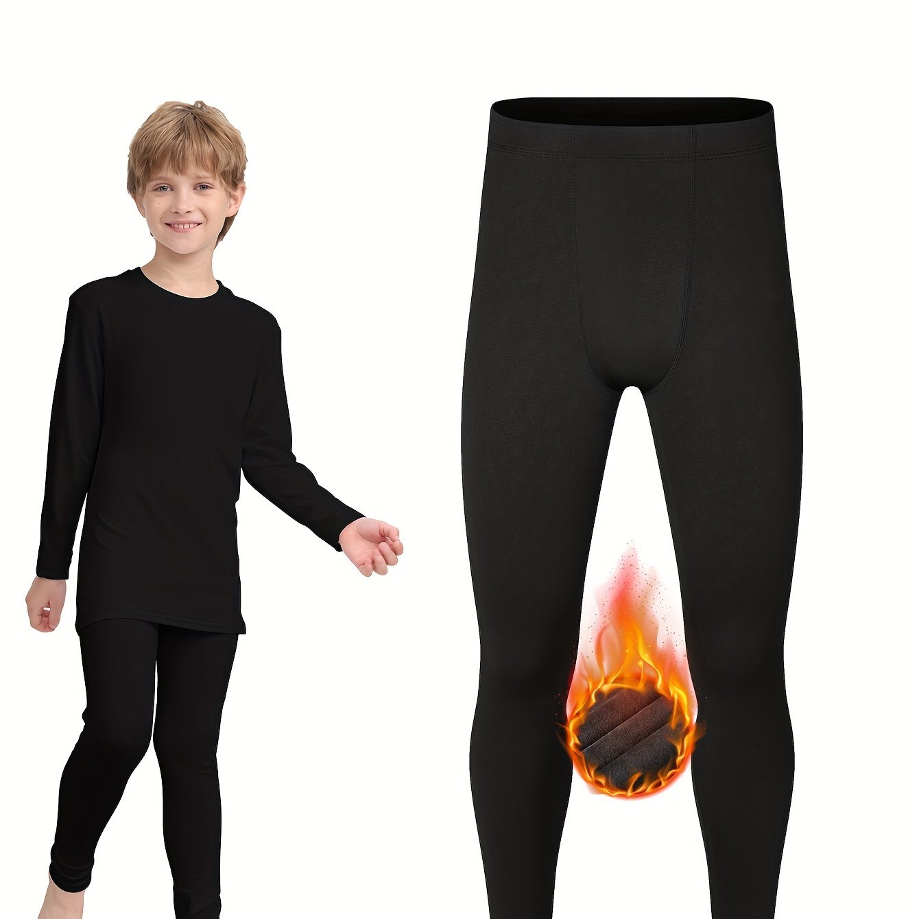 Boy's Casual Underwear Pants, Solid Warm Trousers, Comfy & Skin-friendly Pants, As Daily Gift, Outdoor Cloth