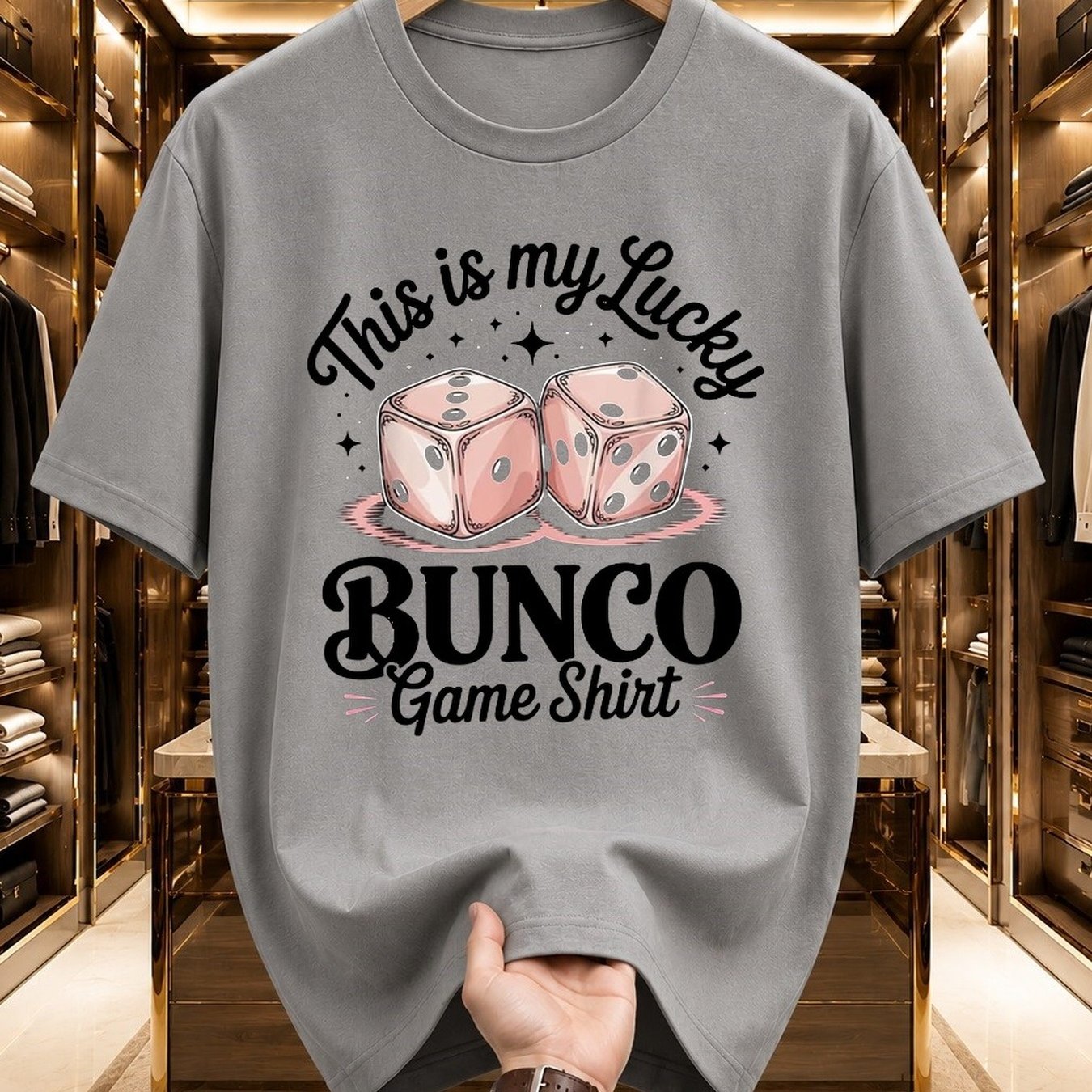 Bunco Enthusiast Dice Game Bunco Game T-shirt Daily Sportswear: retailer-supplied image