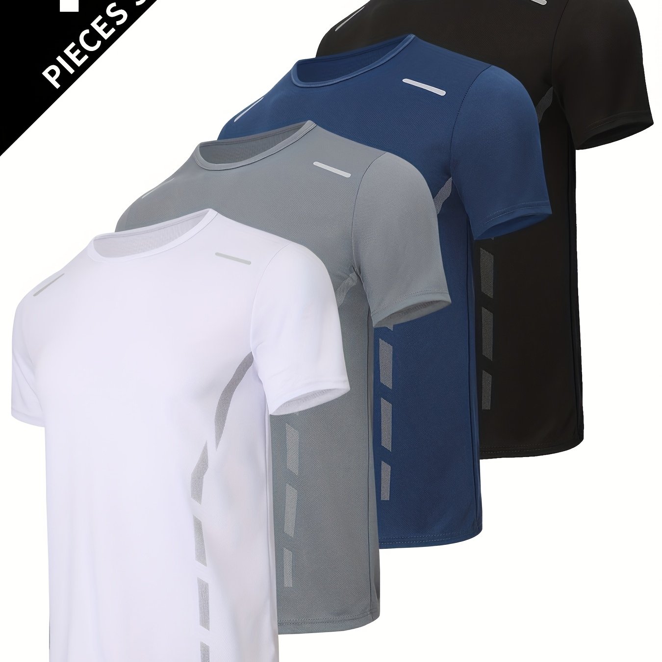 TEMU 4pcs Set, Summer 2025 's Short Sleeve T-shirts Loose Quick-dry Shirt Running Athletic Neck Top