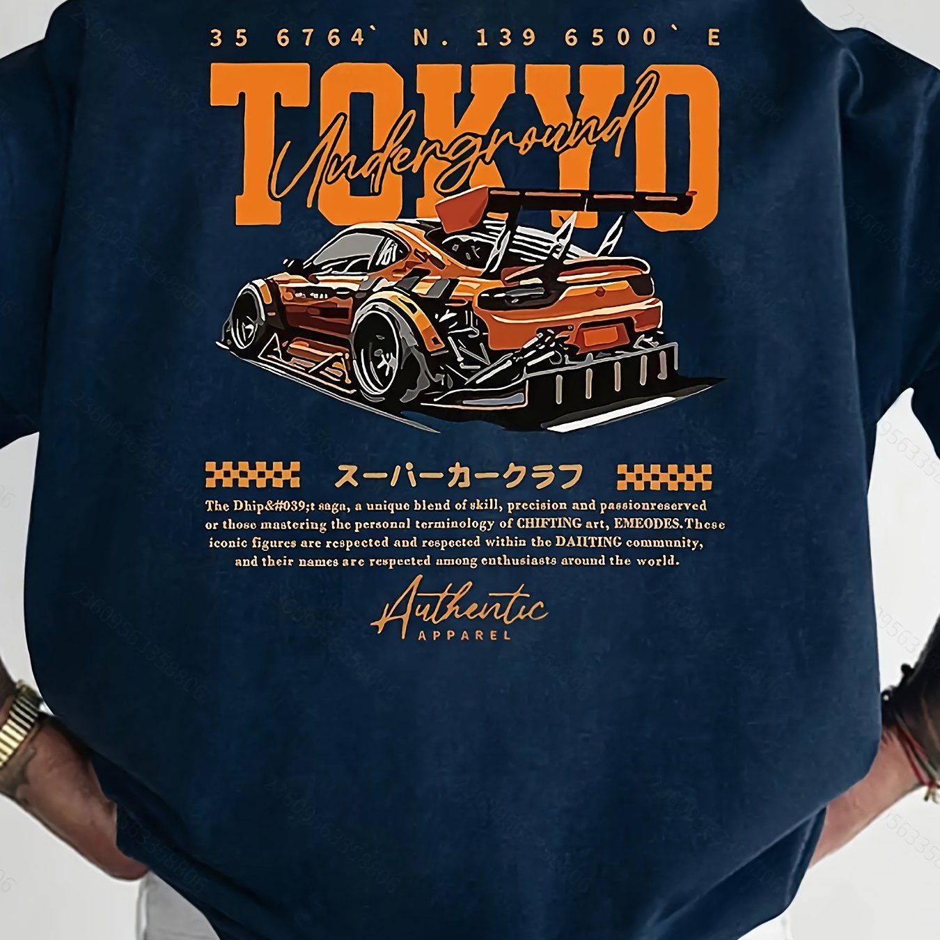 TEMU 's Short-sleeve T-shirt Made Of 100% Fabric, Featuring A Tokyo, Japan Design. It Has A Loose Fit And A Stylish Casual Round Neck, Perfect For