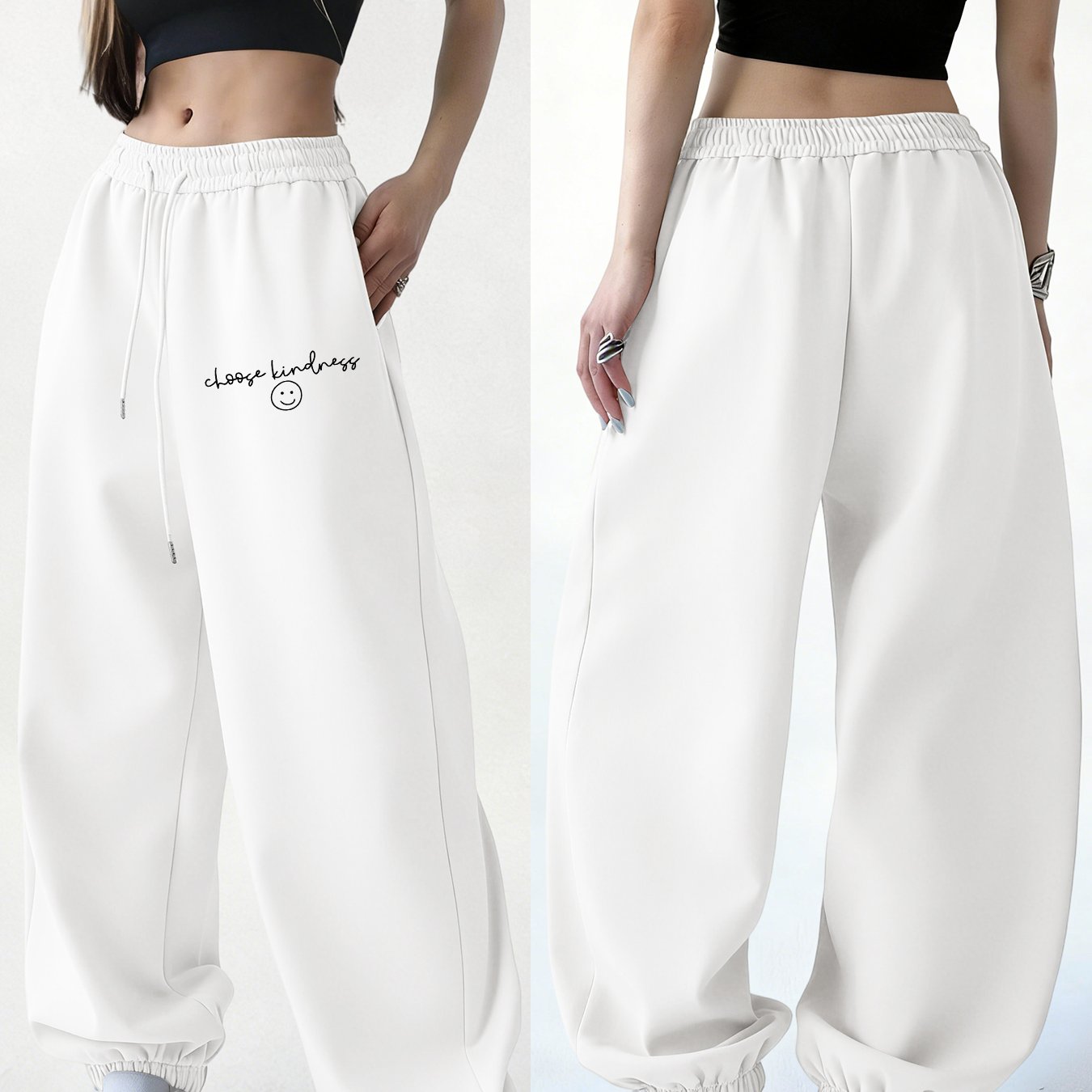 TEMU /winter Women's Letter Print Jogger Sweatpants, Fabric, Soft And Warm, Machine Washable, Letter Print Lounge Pants, Suitable For Travel, Home,