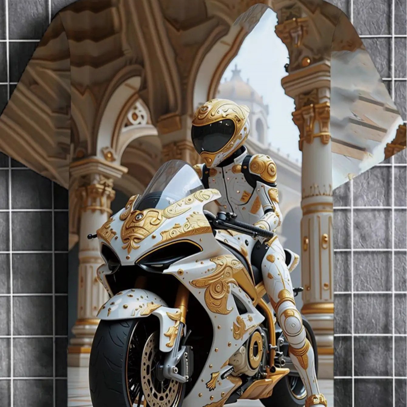 TEMU Featuring A Motorcycle Rider Graphic, This Shirt From Soft, Breathable Knit Fabric, Machine Washable, And Designed With A Casual Round Neck,