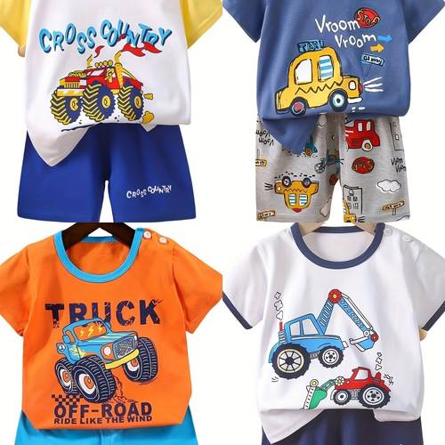 4sets boys summer suit childrens summer clothing boys short sleeved summer clothing