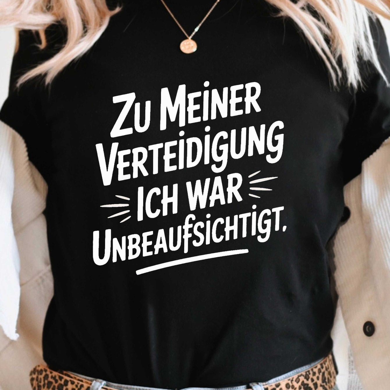 Humorous German Saying On A Casual Short-sleeve Crew Neck T-shirt, Perfect For Spring And Summer, Designed For Women