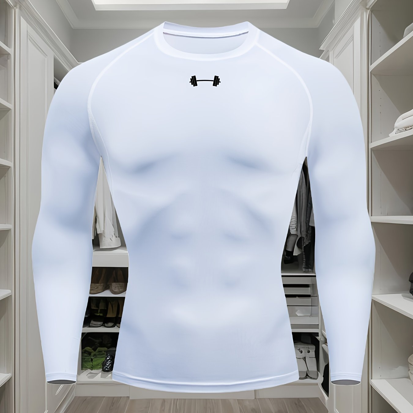 TEMU Men's Basketball And Football Tight Pro Fitness For Sports Running T-shirt, Elastic Sweat-wicking Quick-dry High-elasticity Long-sleeve Shirt,