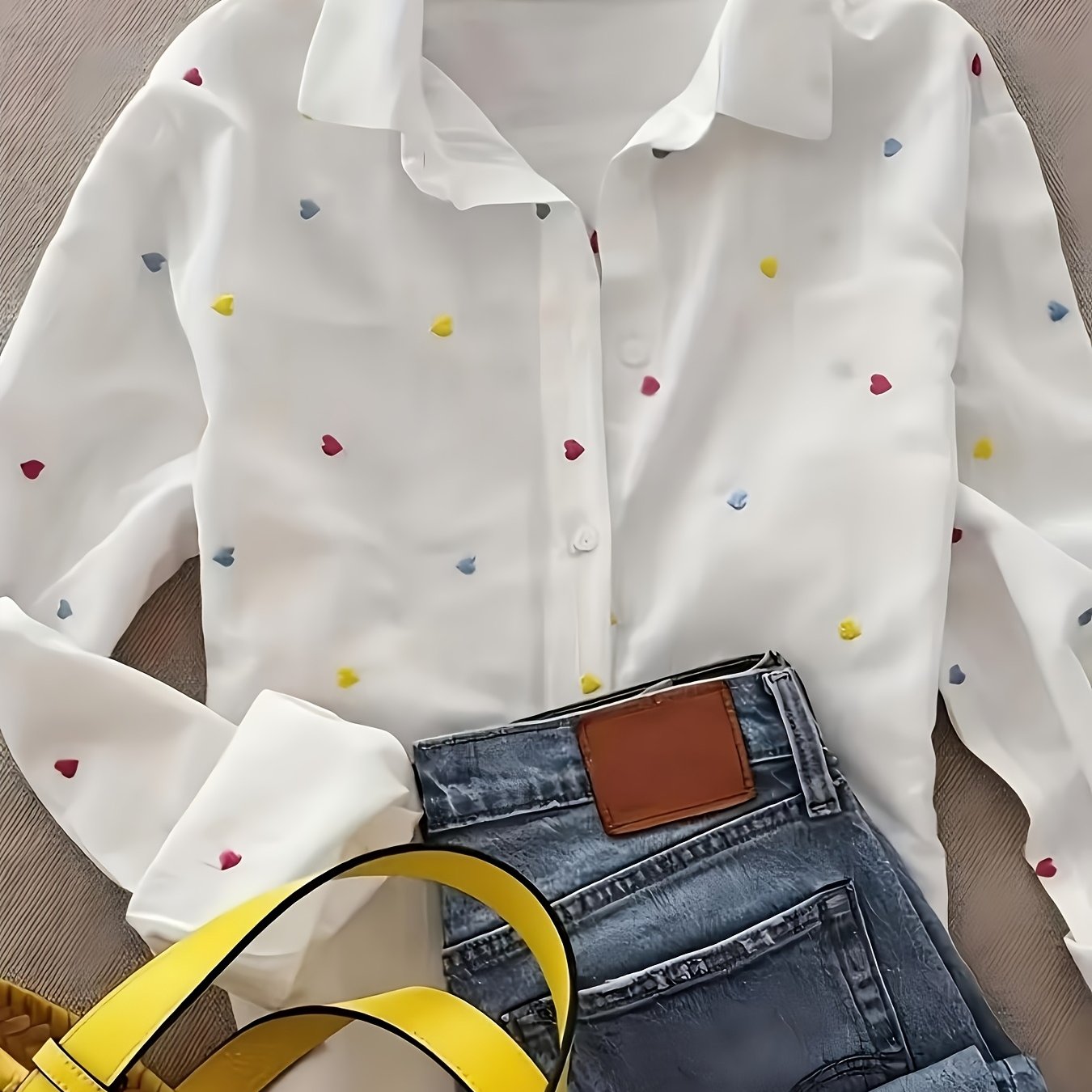 European And American Cross-border Fashion Casual Print Collared Versatile Shirt
