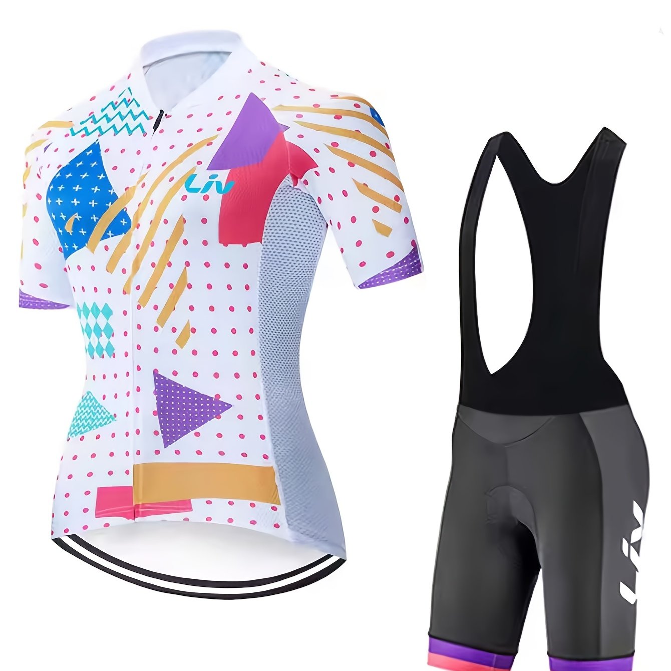 Youth Cycling Suit With Bib Shorts - Breathable Quick-dry Road Cycling Apparel, Suitable For, Summer Outdoor Sports Gear, For Outdoor, For Teenager