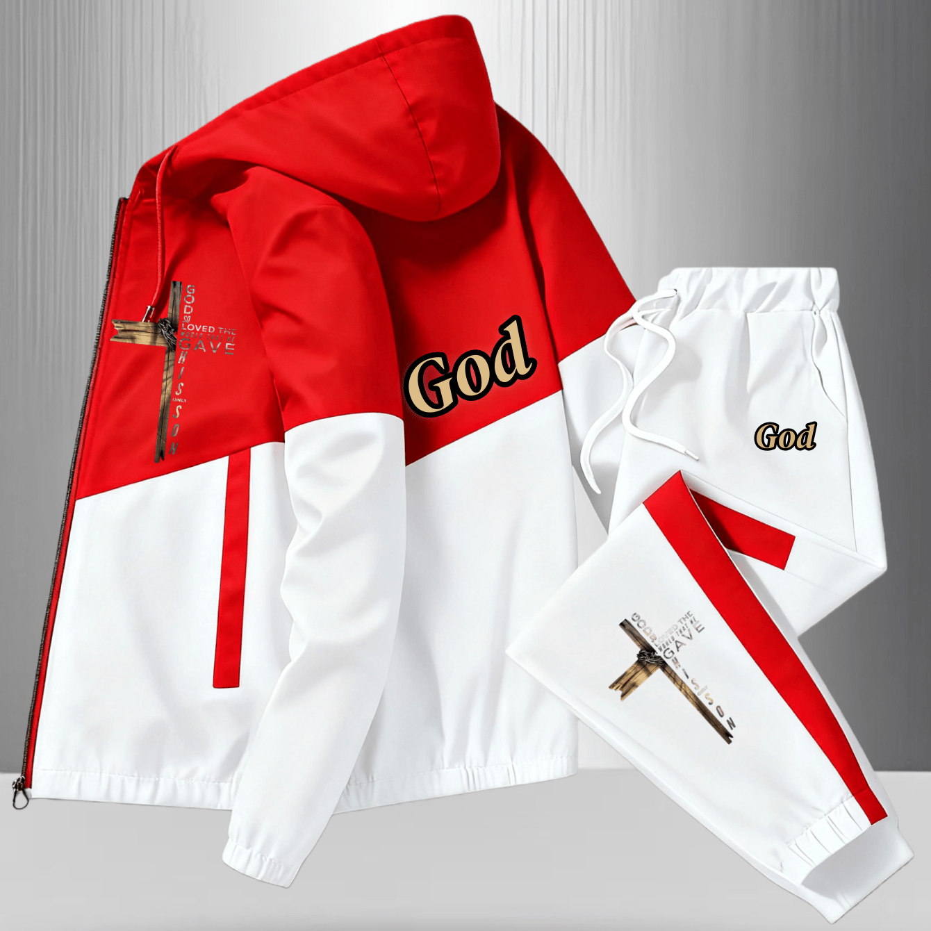 Image of 2pcs Set! 2026 New Casual And Stylish Sporty Hooded Jacket And Sweatpants Set. Suitable For Men And Women, Fashionable And Versatile, Suitable For Occasions