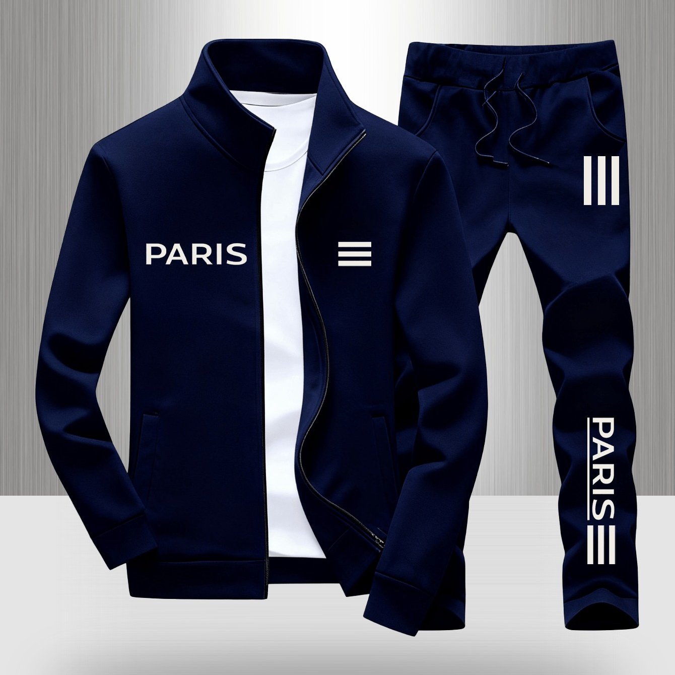 2pcs Set: Men's Casual Sports Jacket And Trousers Set, Suitable For All Holiday Gifting, For Men And Women