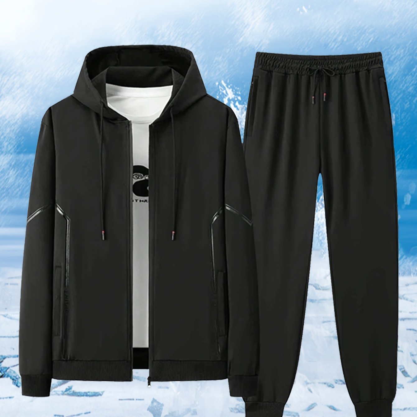Men's Spring/autumn Printed Casual Sportswear Set
