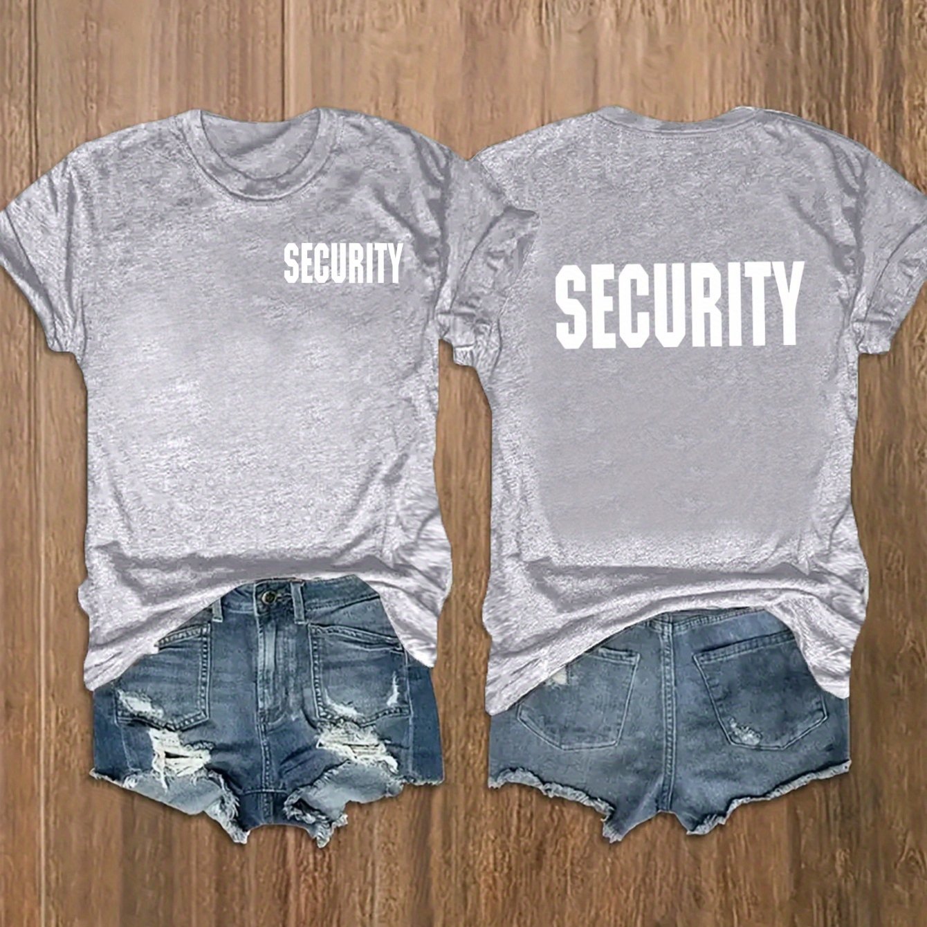 TEMU Letter Print T-shirt, Short Sleeve Crew Neck Casual Top For Summer And Spring, Women's Clothing